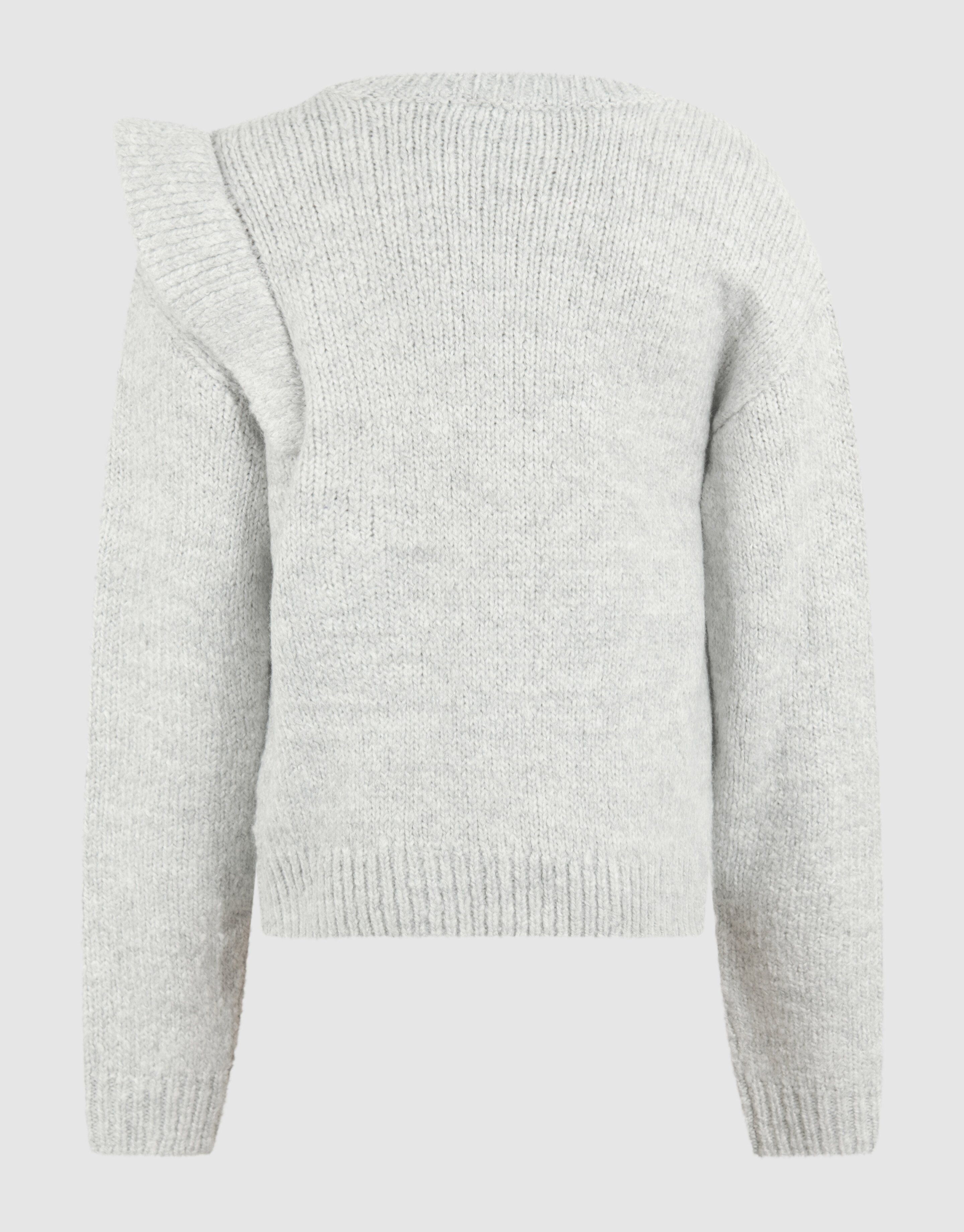 Rüsch Pullover Hellgrau SHOEBY GIRLS