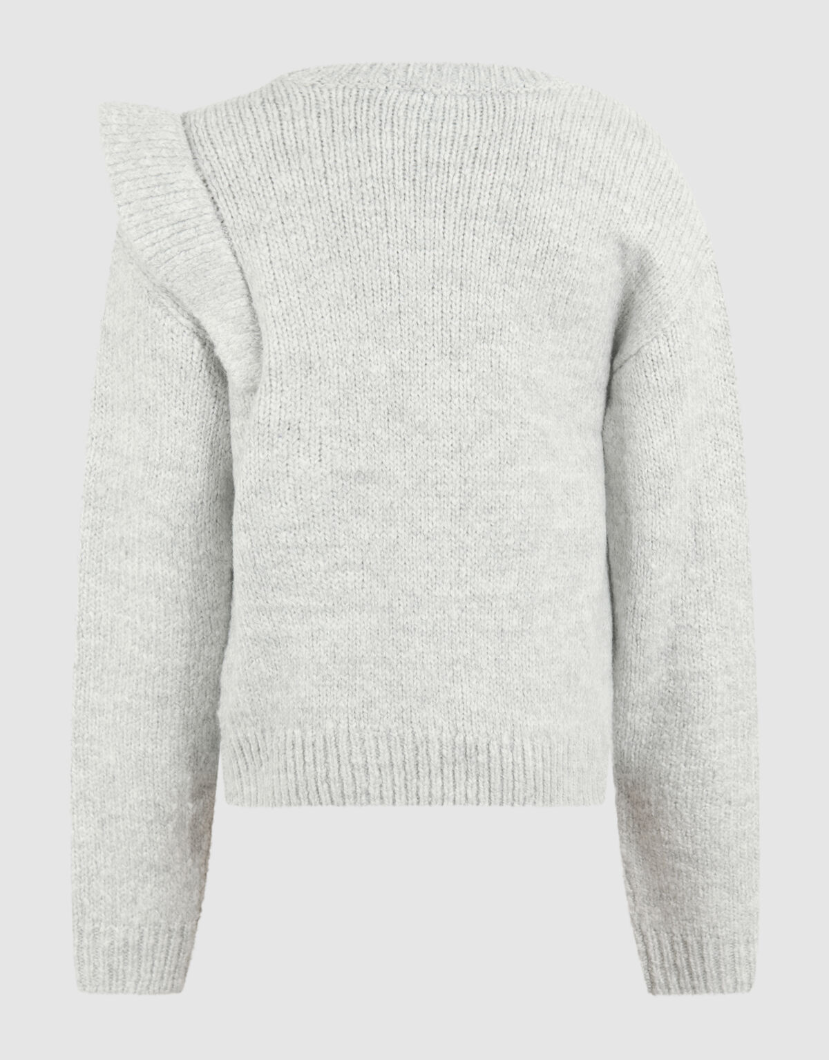 Rüsch Pullover Hellgrau SHOEBY GIRLS
