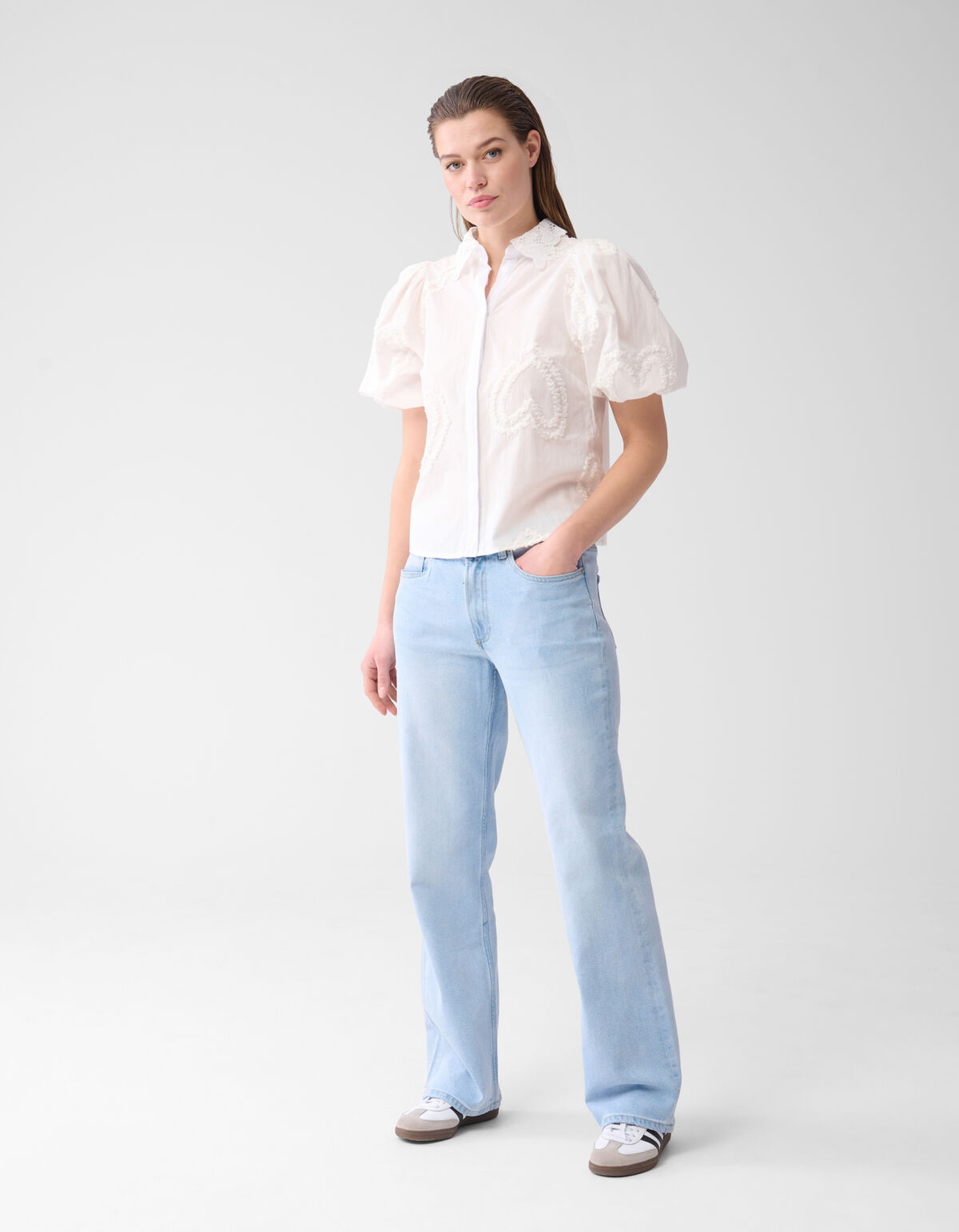 Puff Heart Top Weiß SHOEBY WOMEN