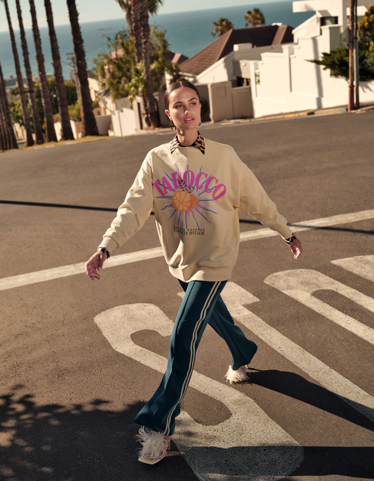 Tarocco Artwork Pullover Hellgelb SHOEBY WOMEN