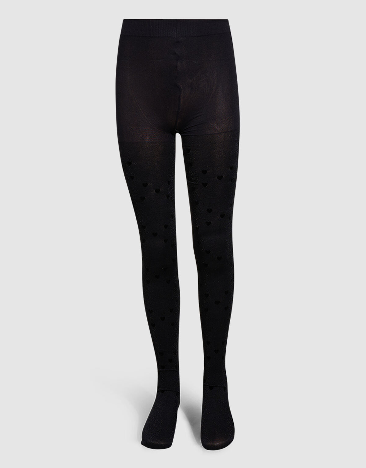 Herz Glitzer Strumpfhose Schwarz SHOEBY ACCESSOIRES