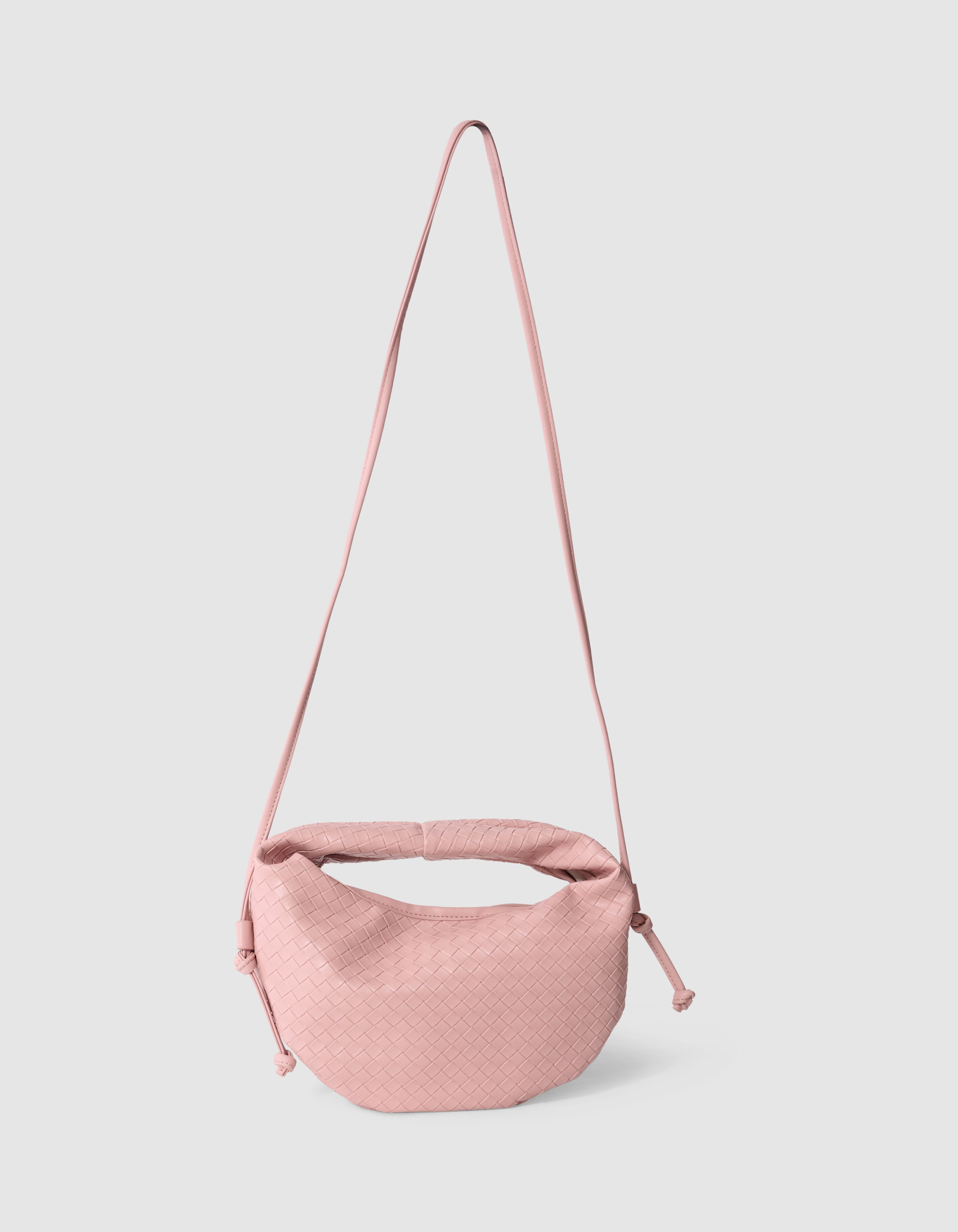 Kleine geflochtene Tasche Hellrosa SHOEBY ACCESSOIRES