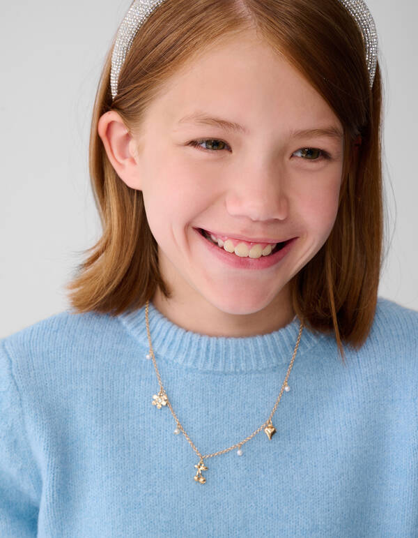 Open Back Strik Pullover Hellblau SHOEBY GIRLS