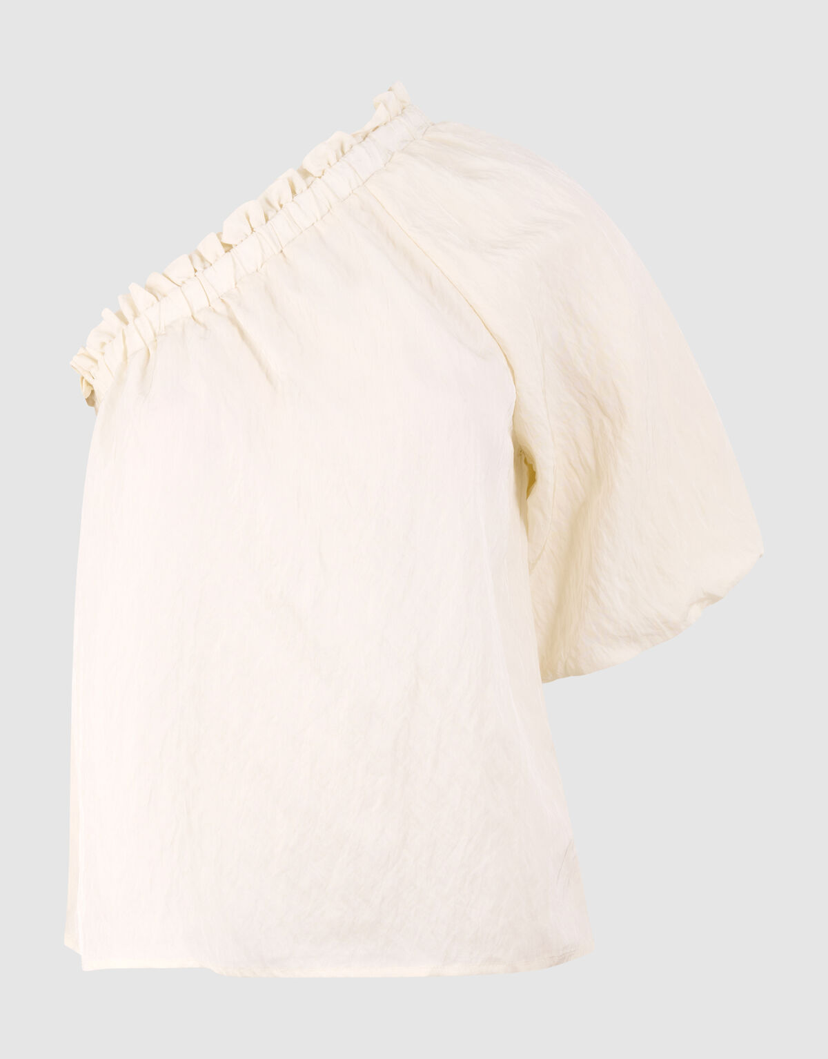 Asymmetrische Twist Puff Top Gebrochen Wei&szlig; SHOEBY WOMEN