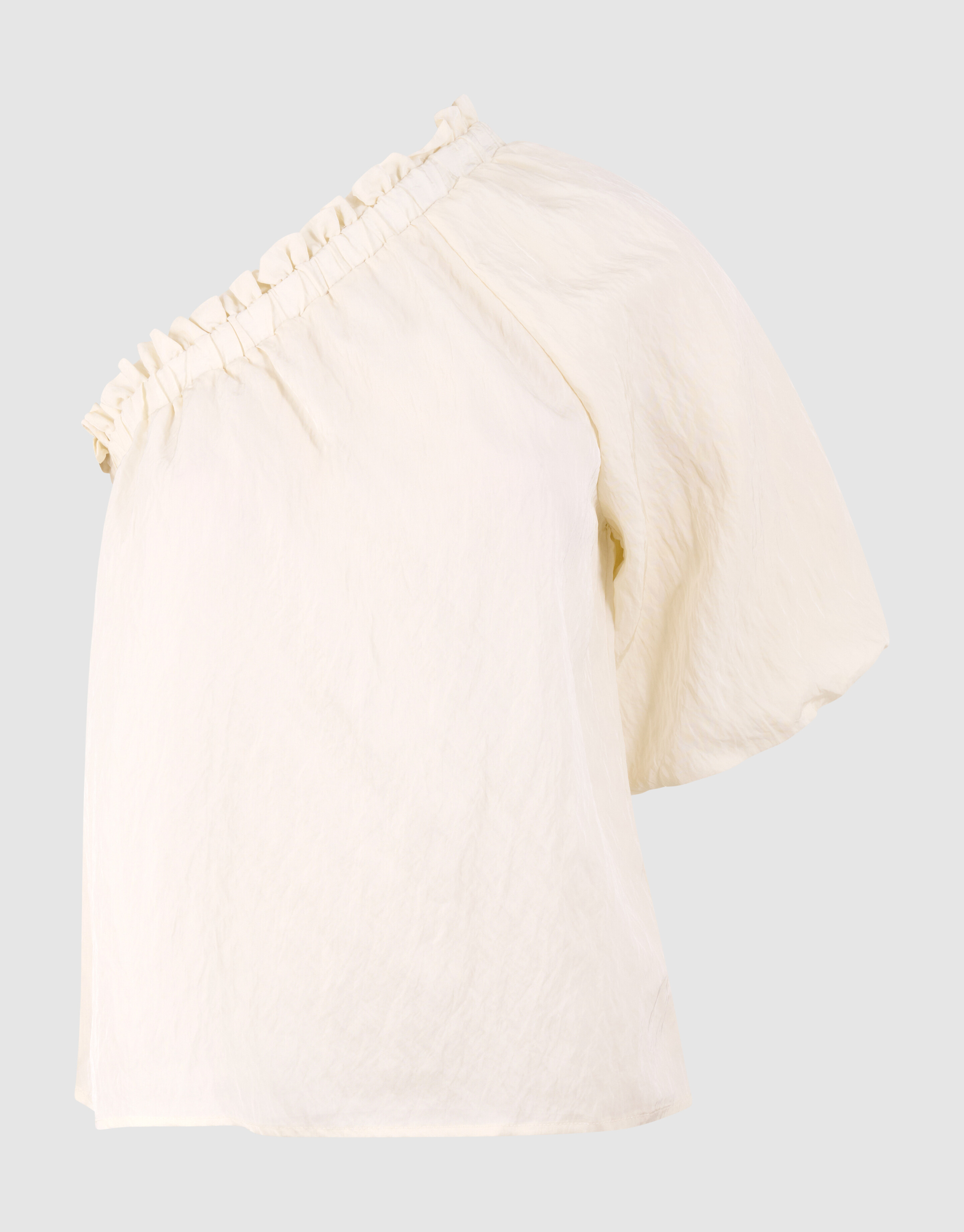 Asymmetrische Twist Puff Top Gebrochen Wei&szlig; SHOEBY WOMEN