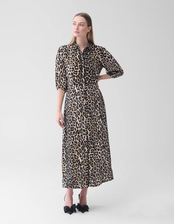 Leopard Maxikleid Braun SHOEBY WOMEN