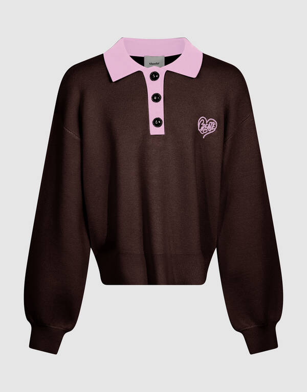 Create Strickpolo Braun/Rosa SHOEBY GIRLS