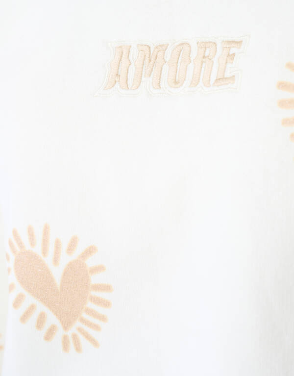 Amore Artwork Sweater Off-White SHOEBY GIRLS