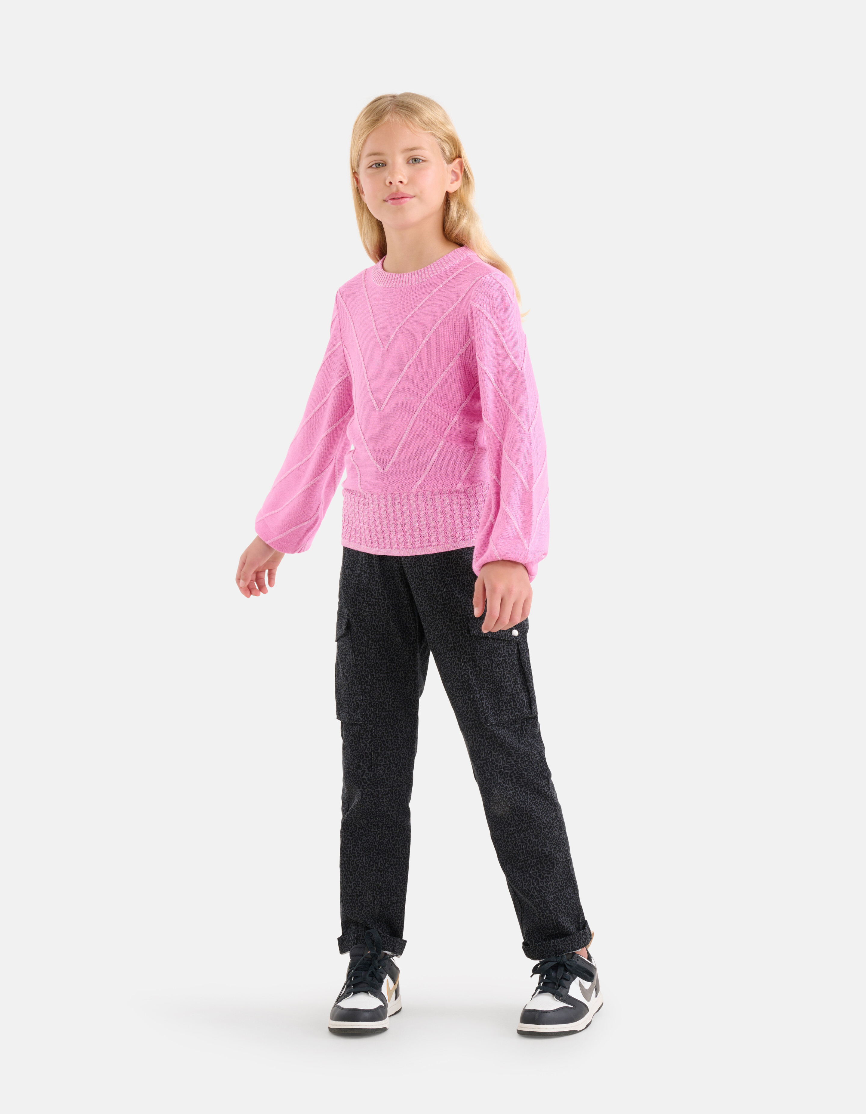 Diagonaler Glitzer-Pullover Rosa SHOEBY GIRLS