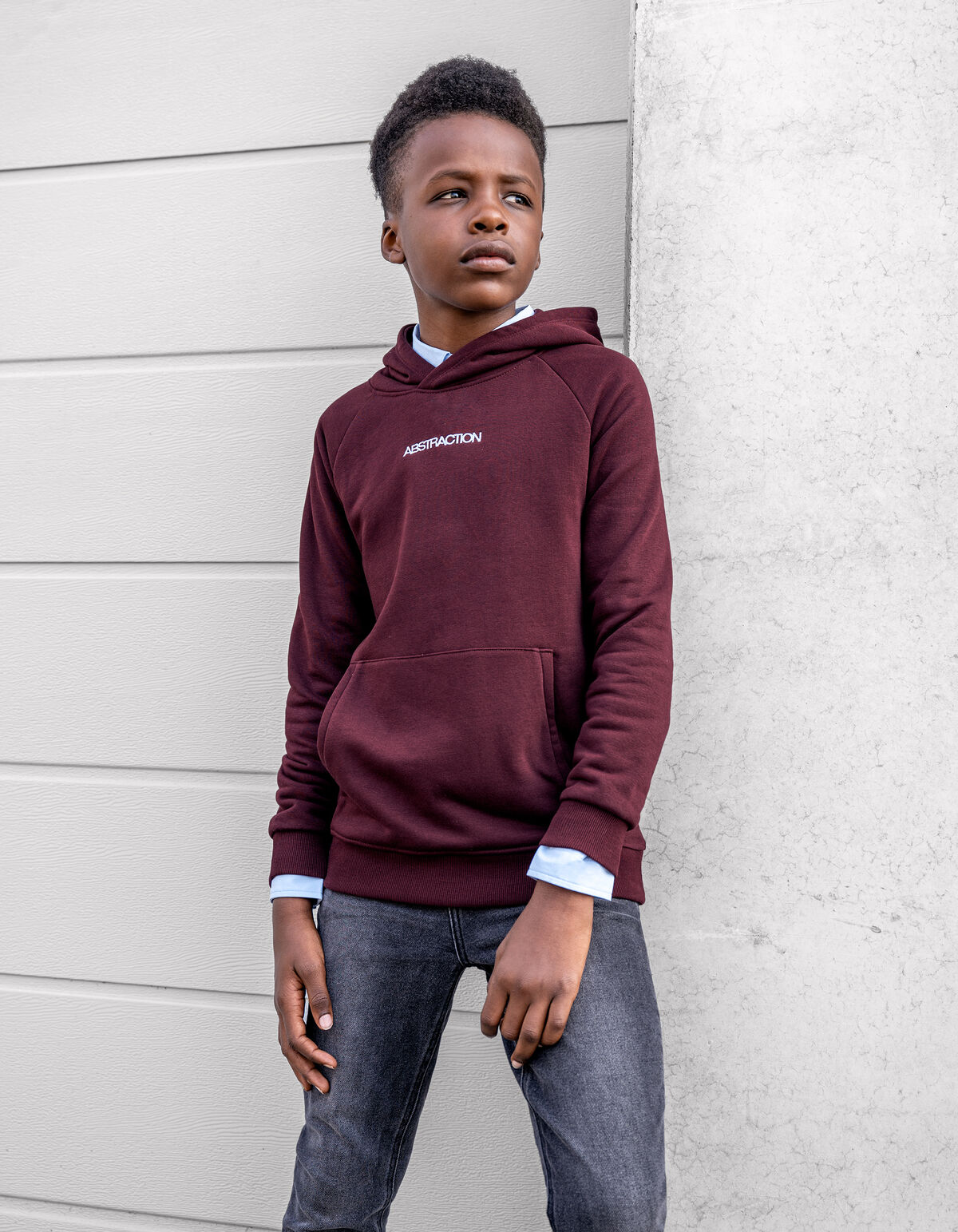 Hoodie mit Aufdruck Dunkelrot SHOEBY BOYS