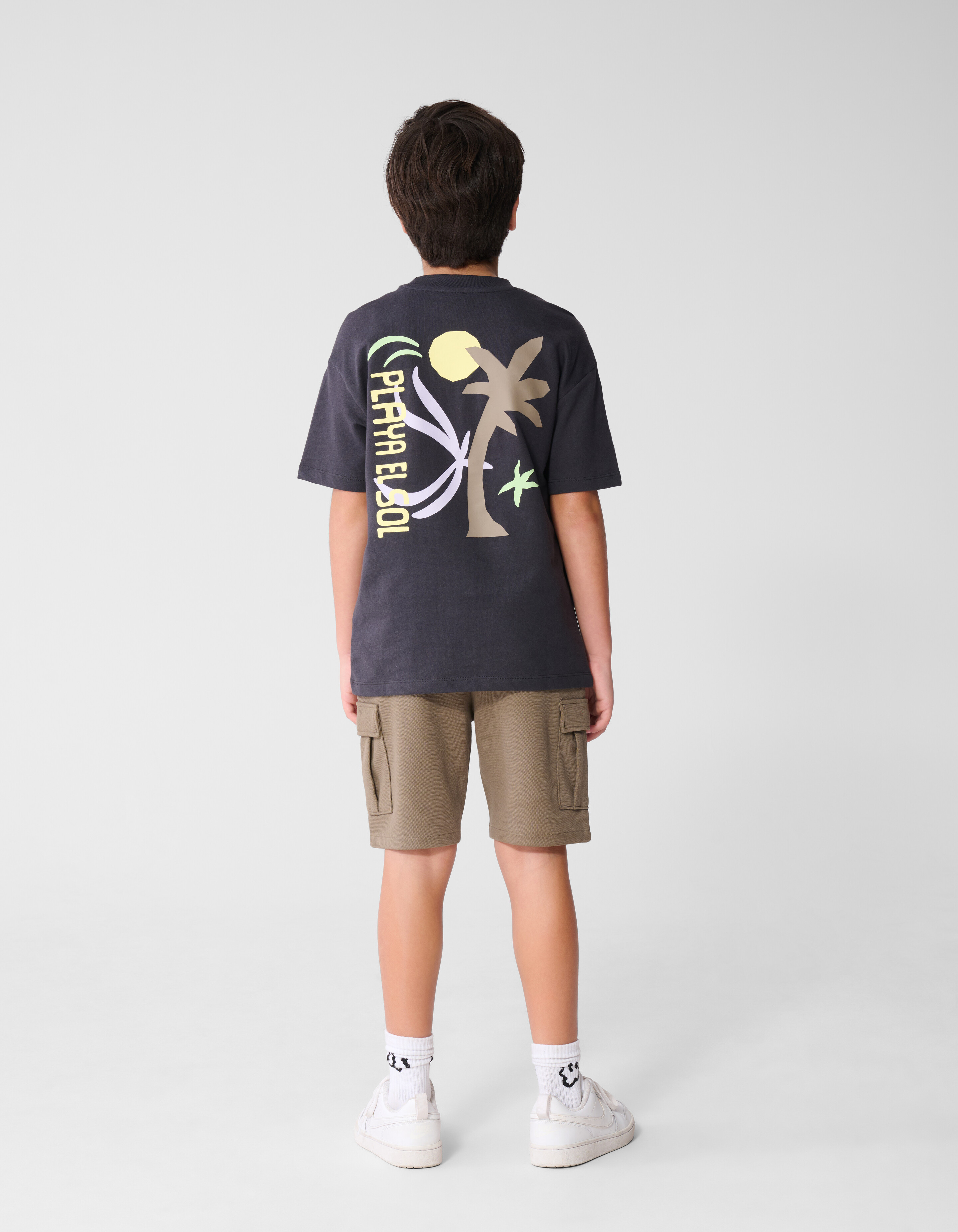 Playa Artwork T-Shirt Dunkelgrau SHOEBY BOYS