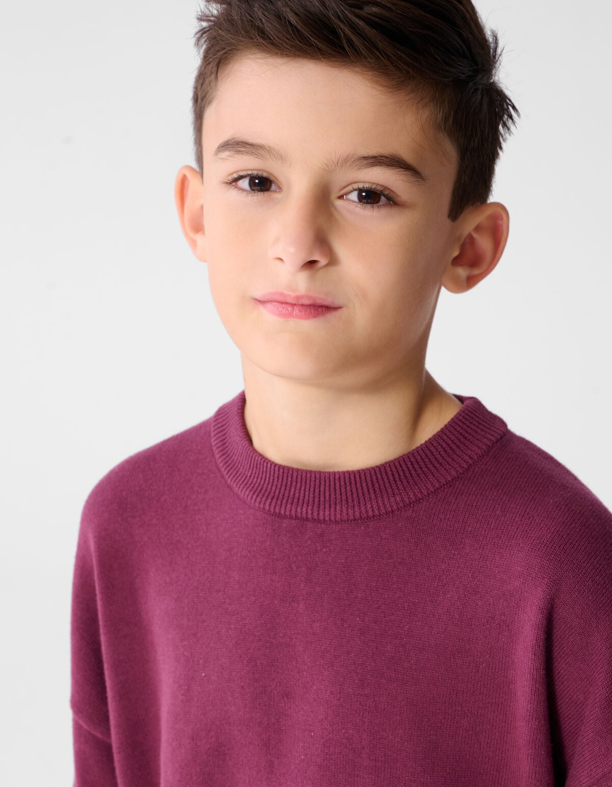 Oversized Strickpullover Dunkelrot SHOEBY BOYS