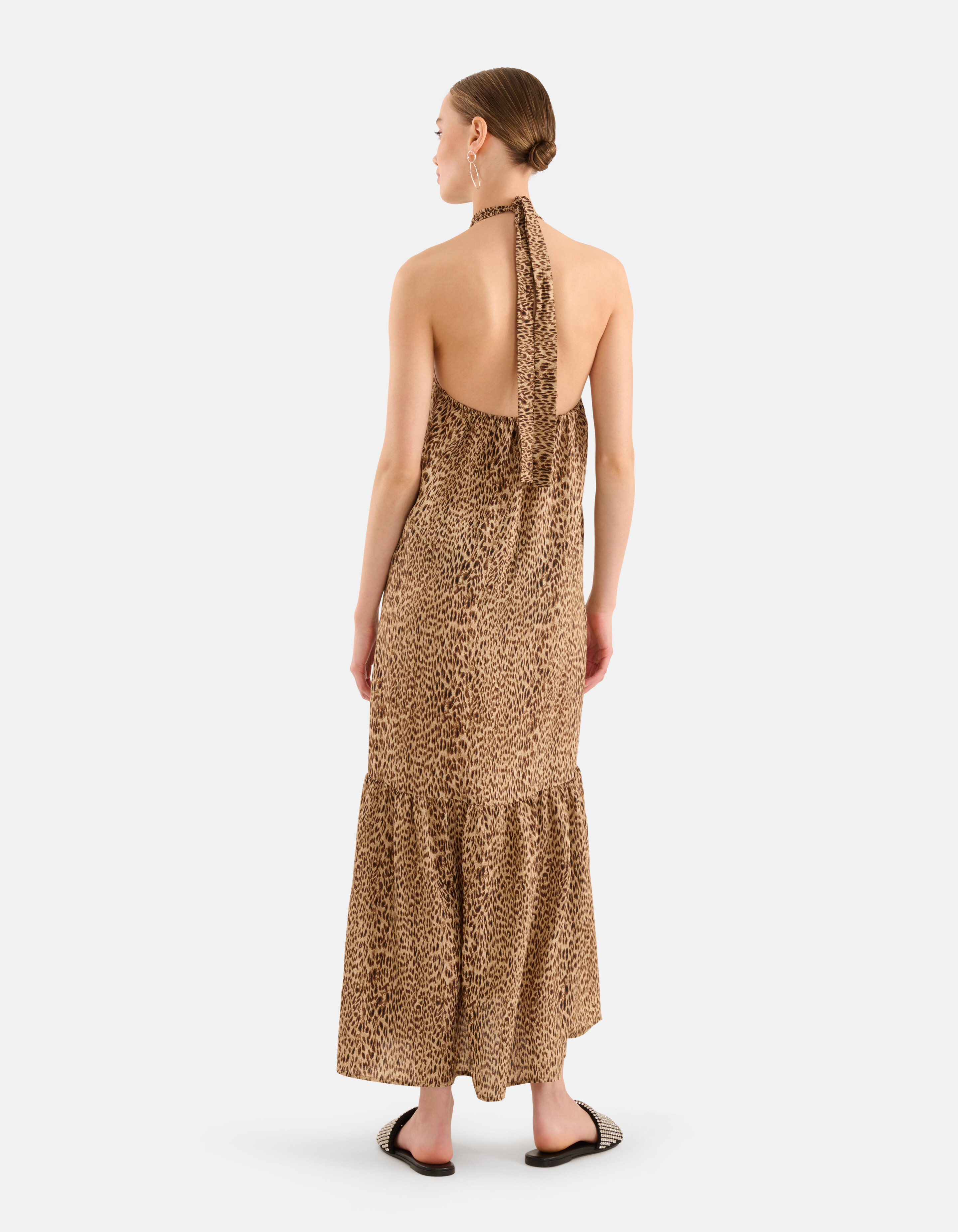 Leopard Halter Kleid Braun SHOEBY WOMEN