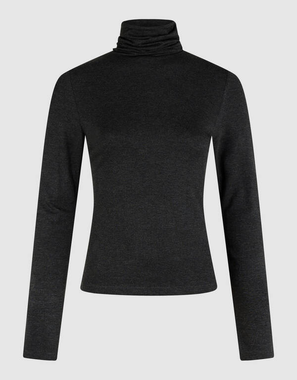 Col Neck Longsleeve Schwarz SHOEBY WOMEN
