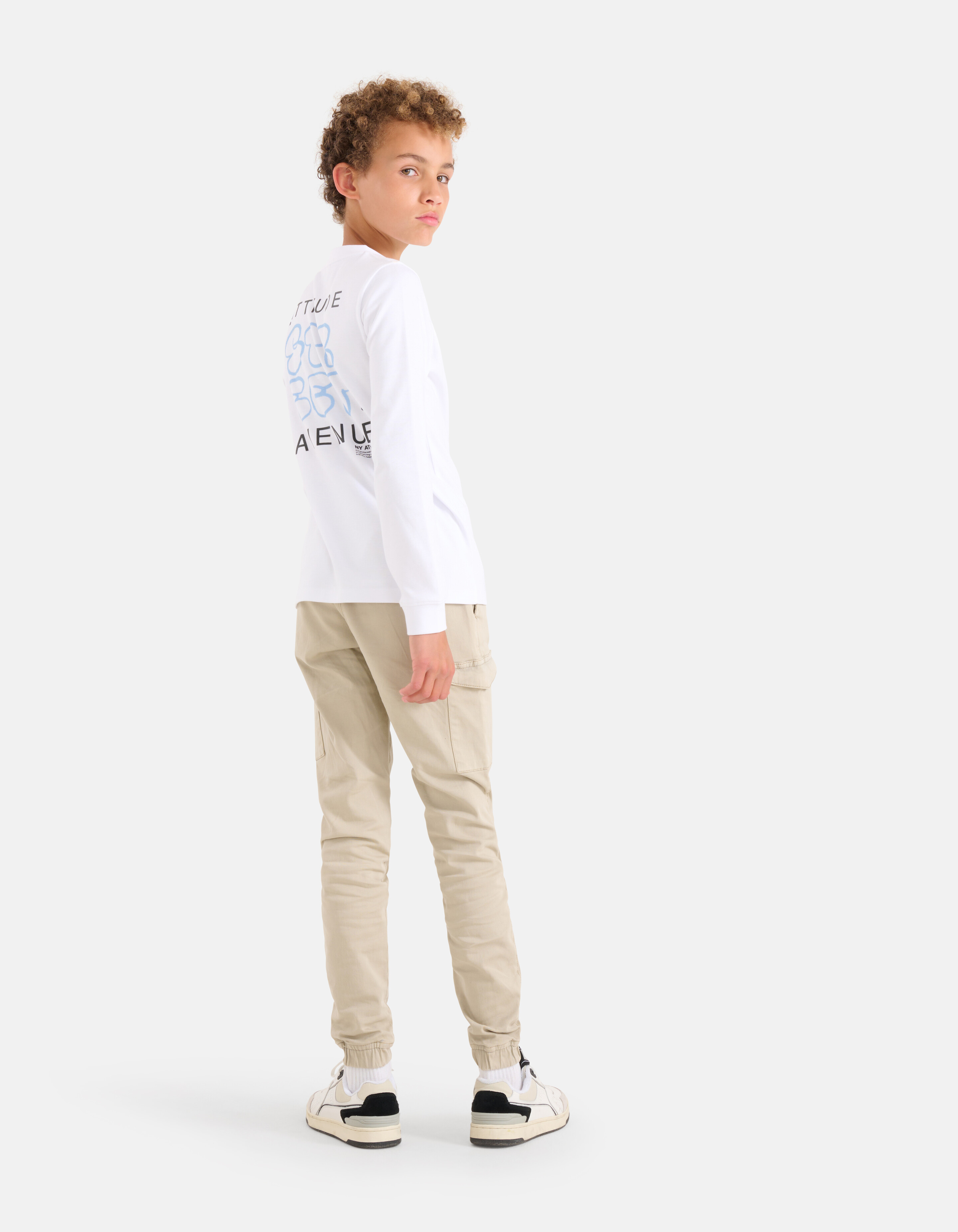Grafik-Langarmshirt Weiß SHOEBY BOYS