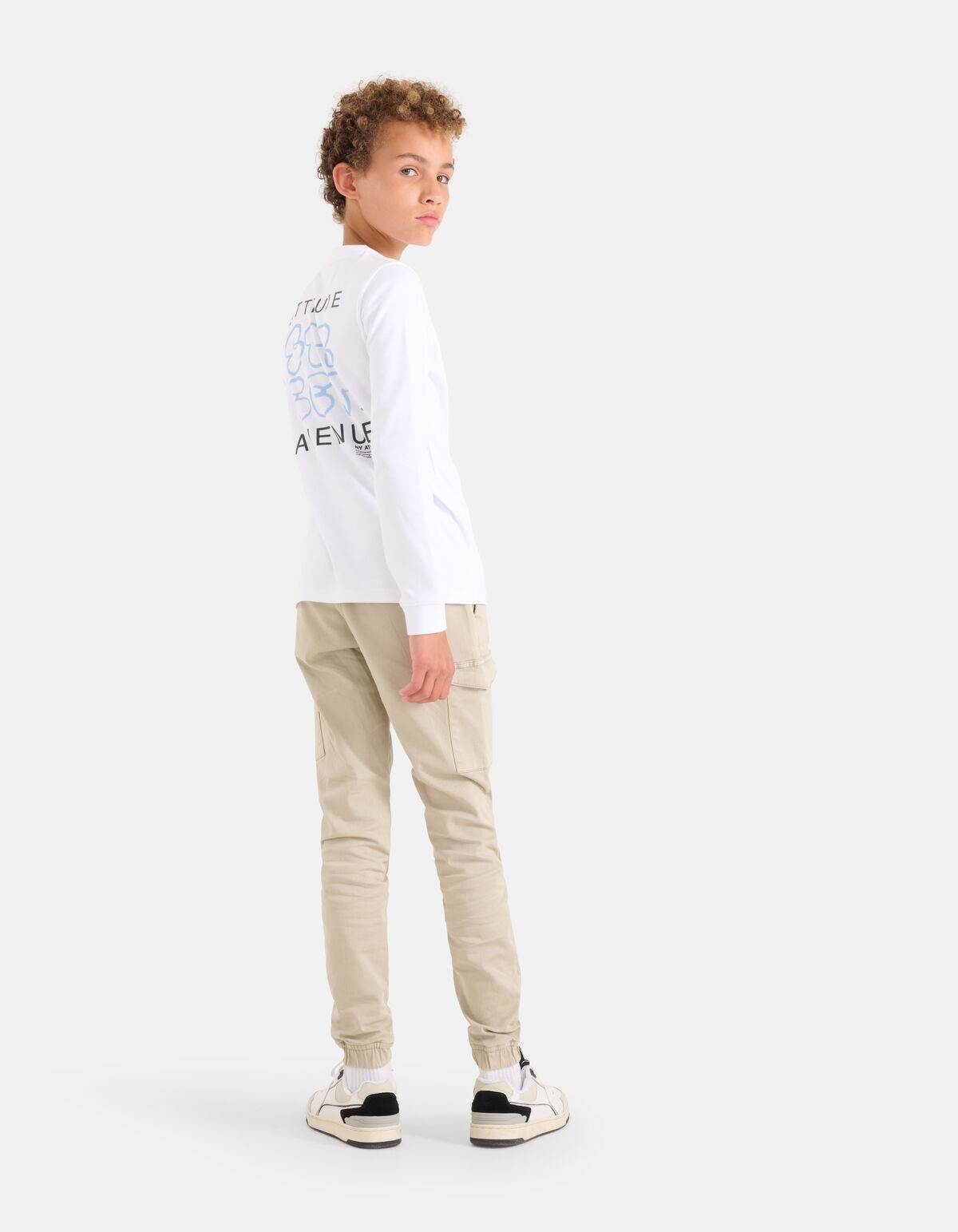 Grafik-Langarmshirt Weiß SHOEBY BOYS