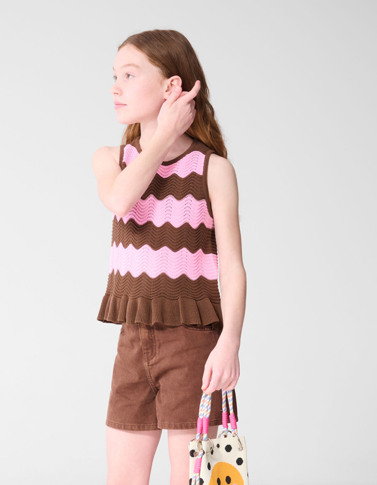 Geh&auml;keltes Oberteil Braun SHOEBY GIRLS