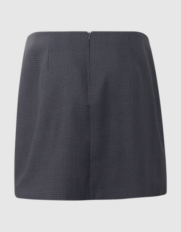 Minirock mit Karomuster Dunkelgrau SHOEBY WOMEN