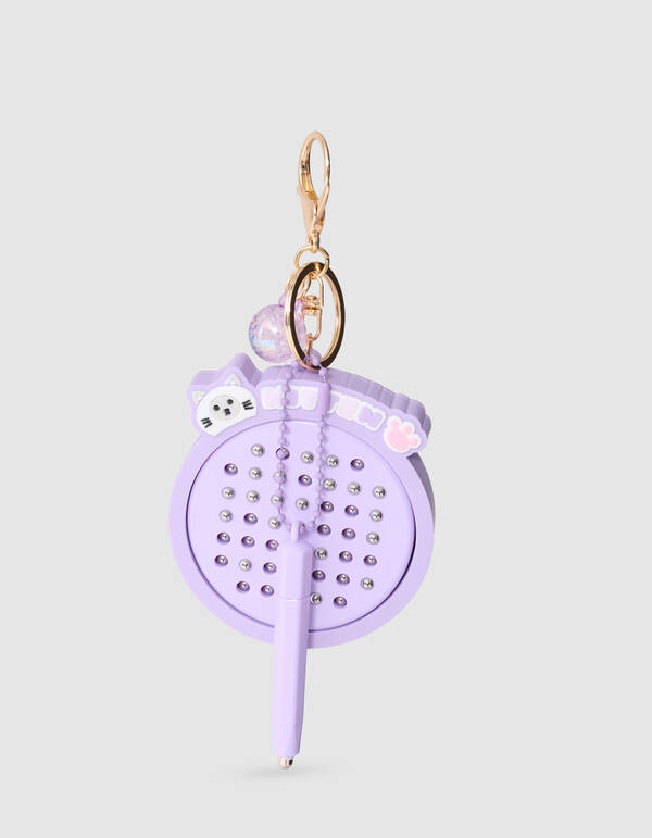 K&auml;tzchen Ball Schl&uuml;sselanh&auml;nger Lila SHOEBY GIRLS