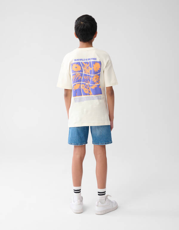 Run Wild Artwork T-shirt Off White SHOEBY BOYS