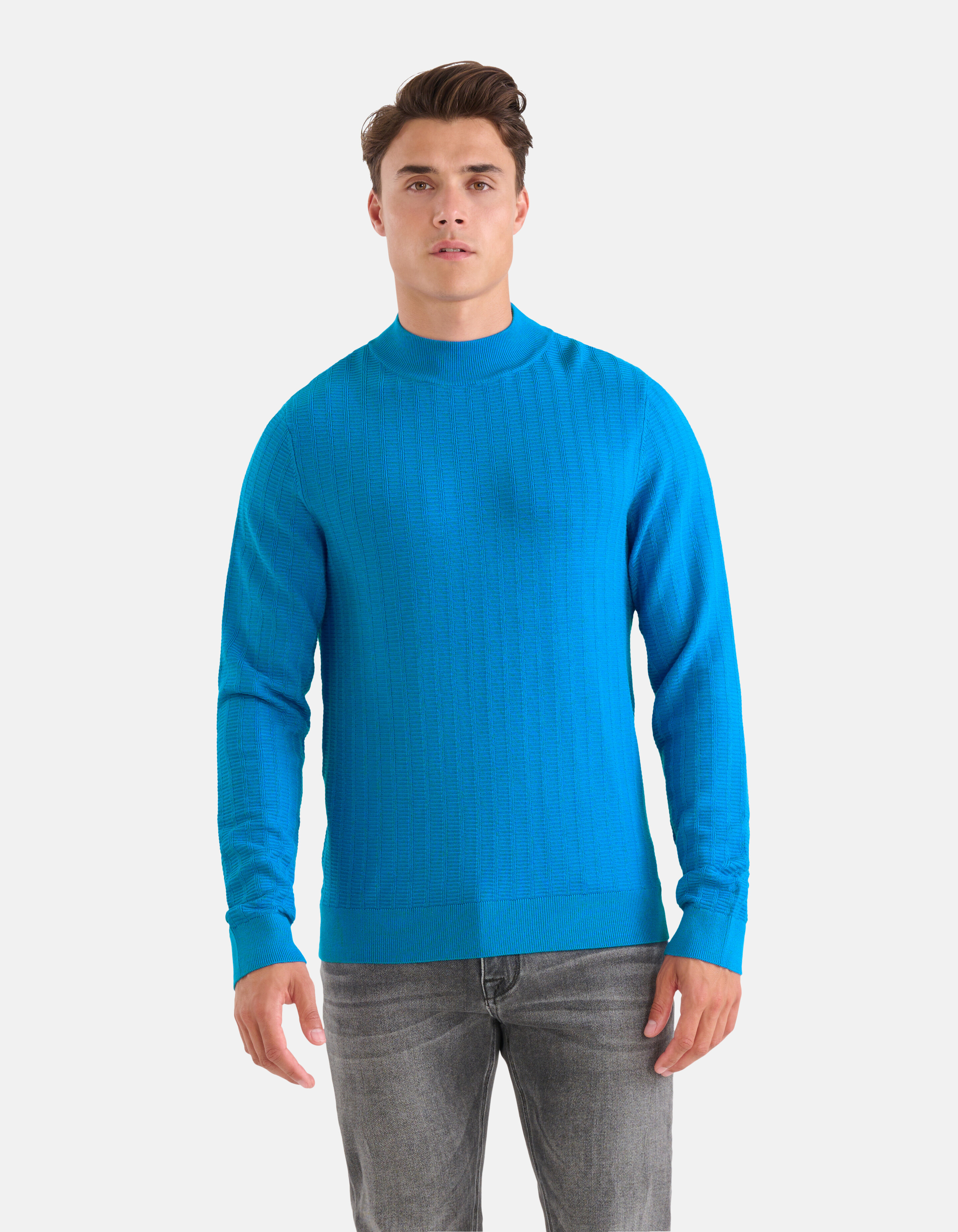 Textur Pullover Blau SHOEBY MEN