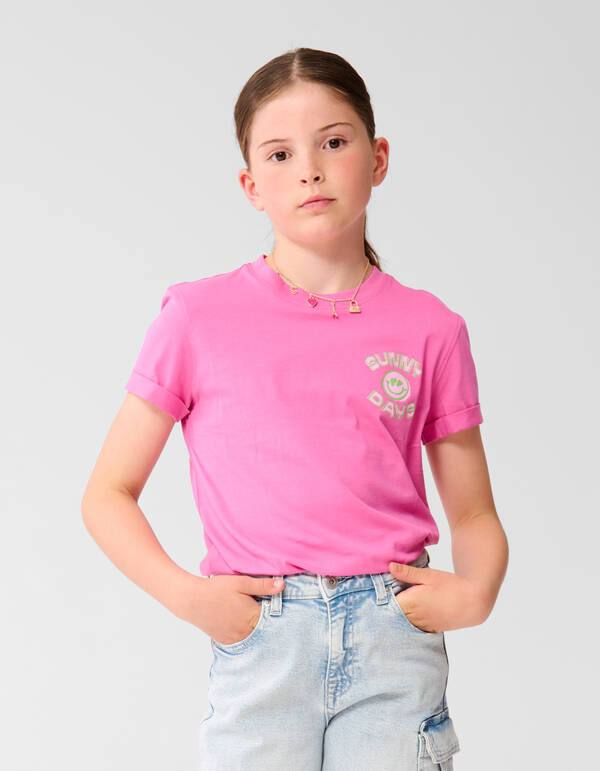 Sunny Artwork T-shirt Rosa SHOEBY GIRLS