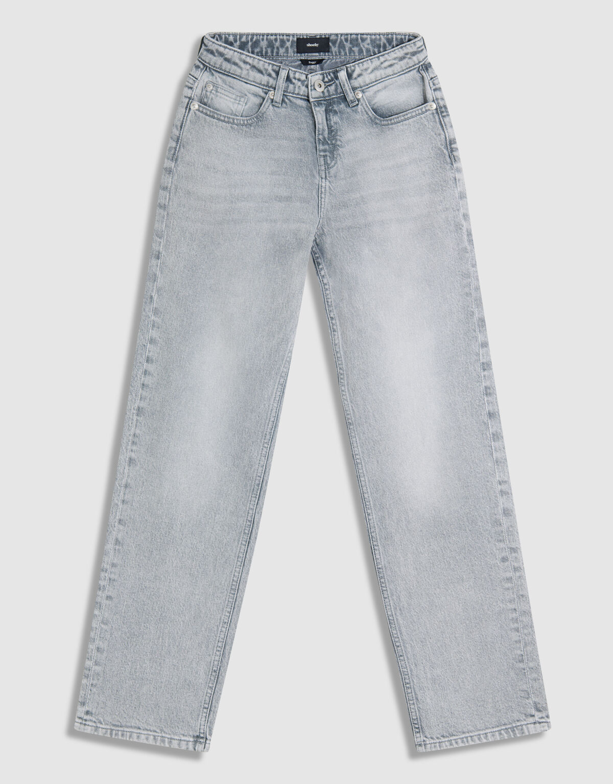 Baggy Fit Jeans Hellgrau SHOEBY BOYS