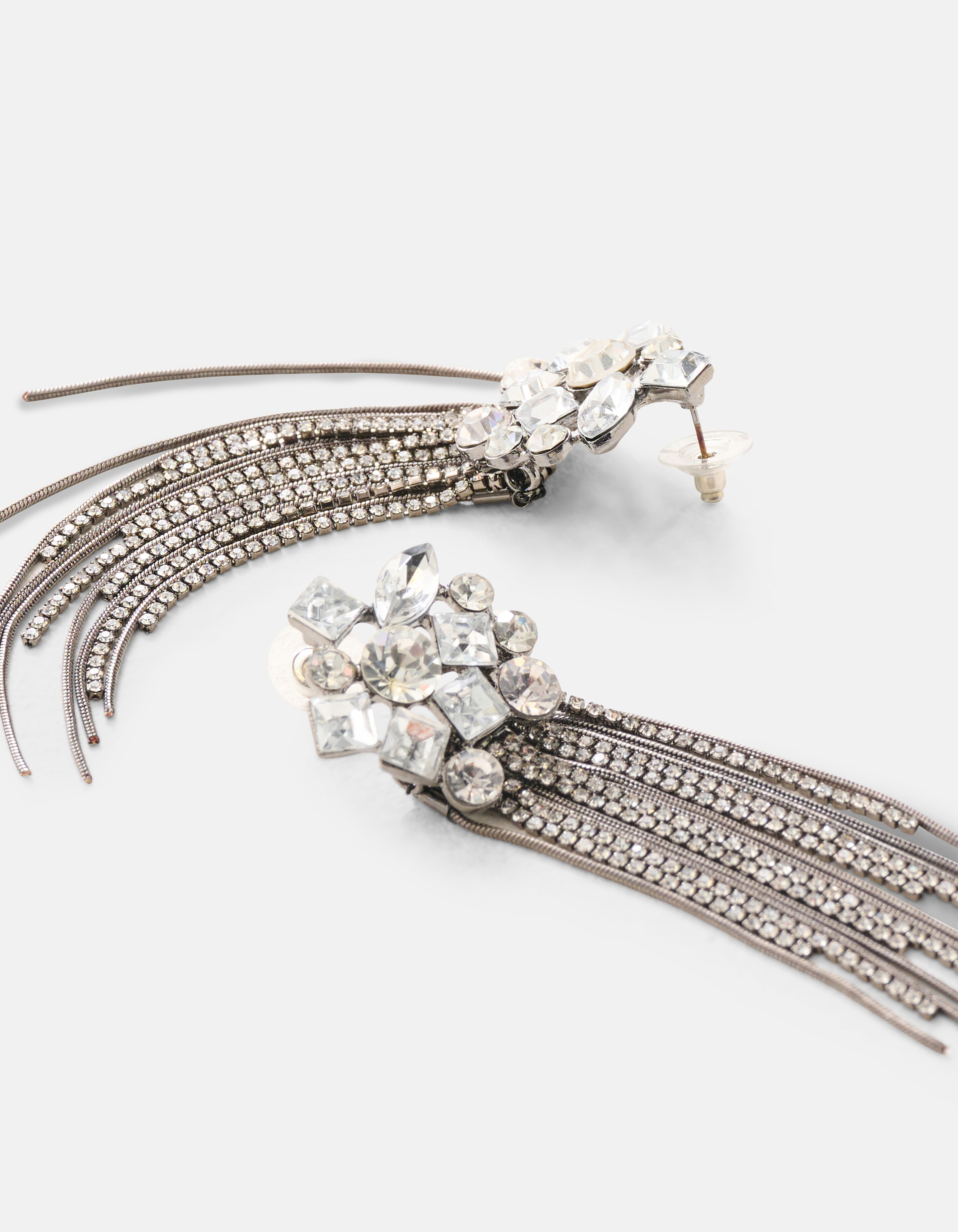 Großstein-Ohrringe Silber SHOEBY ACCESSOIRES