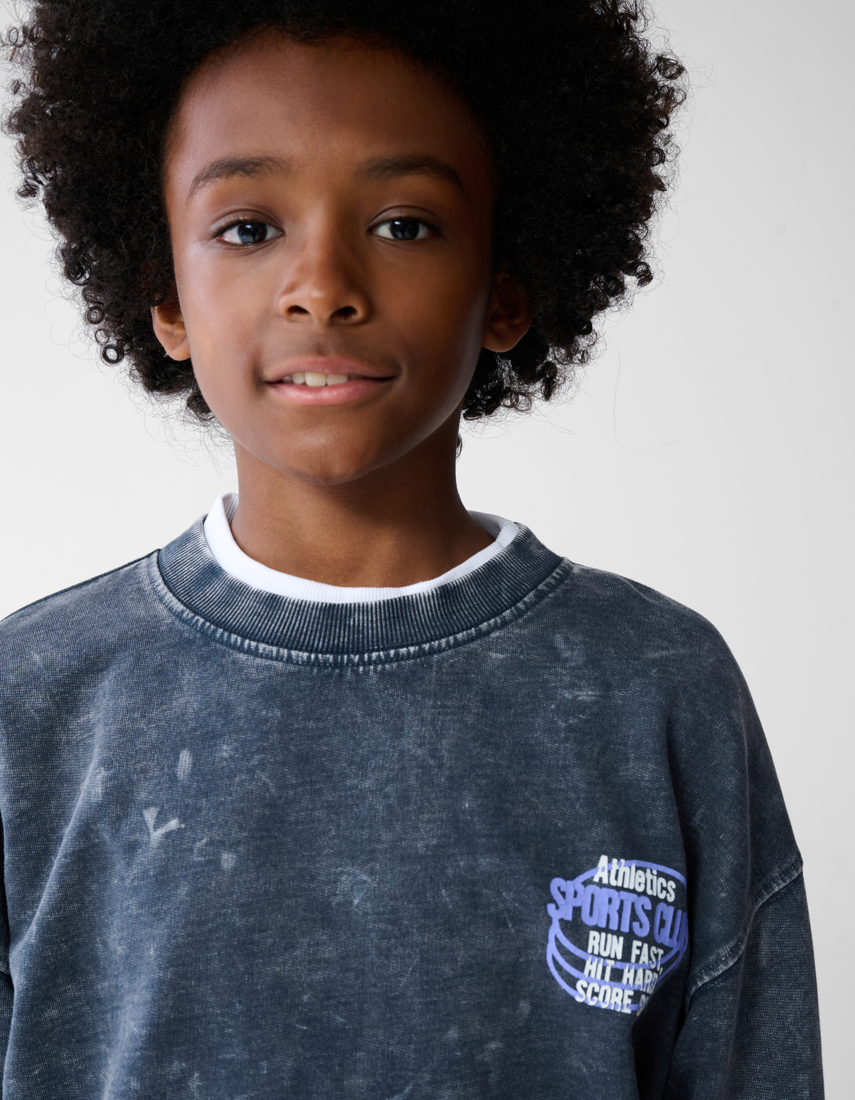Gewaschenes Club Artwork Sweatshirt Dunkelgrau SHOEBY BOYS