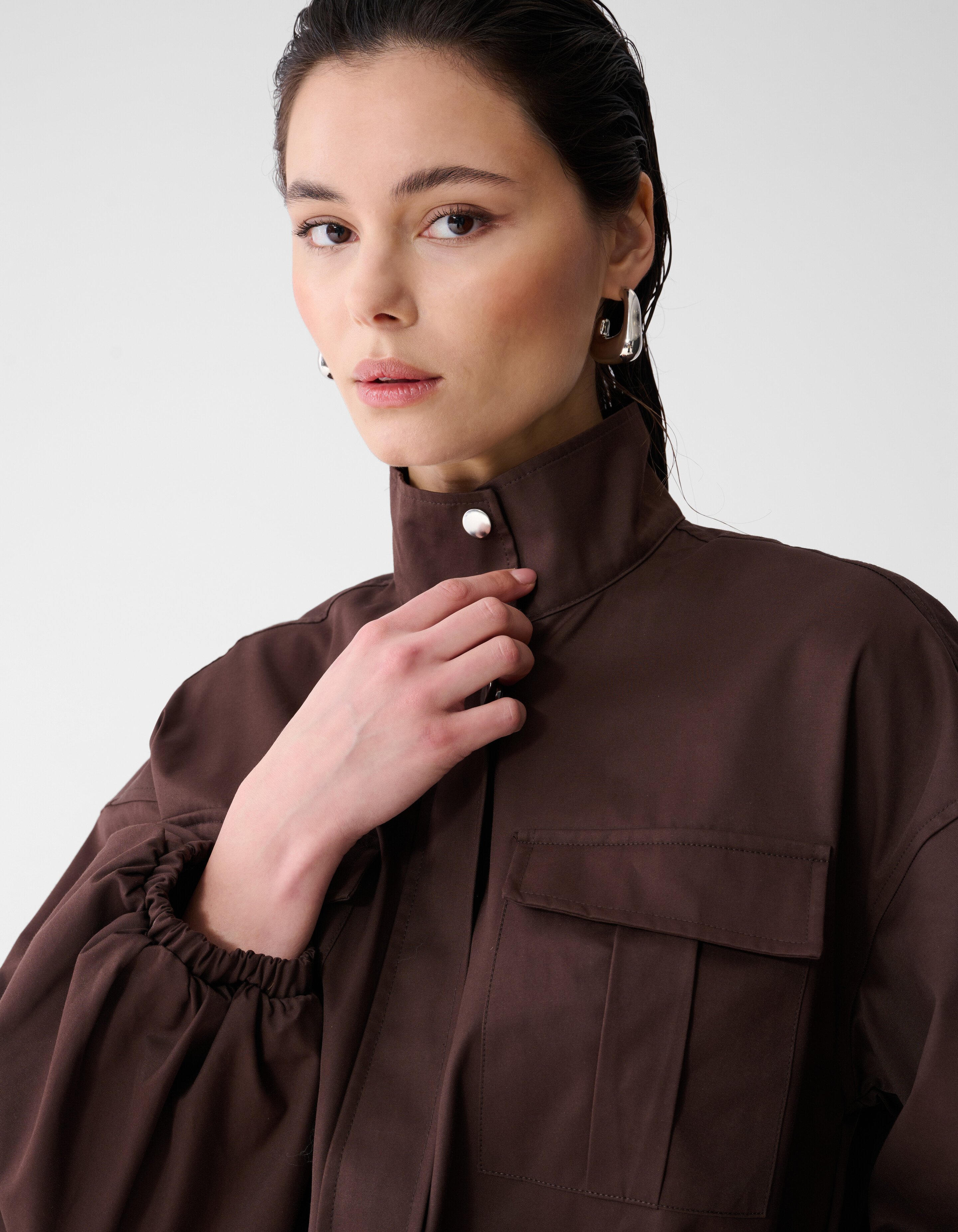 Satin-Jumpsuit in Dunkelbraun SHOEBY WOMEN