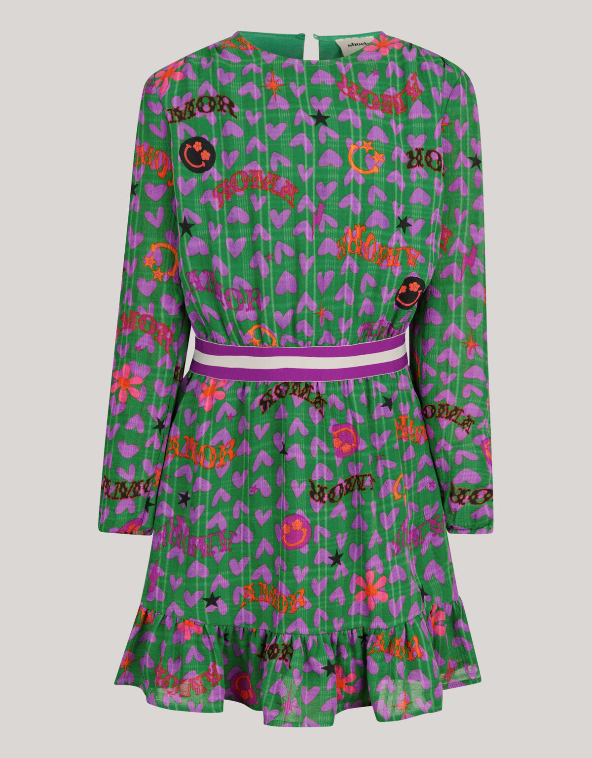 Bedrucktes Kleid Gr&uuml;n SHOEBY GIRLS