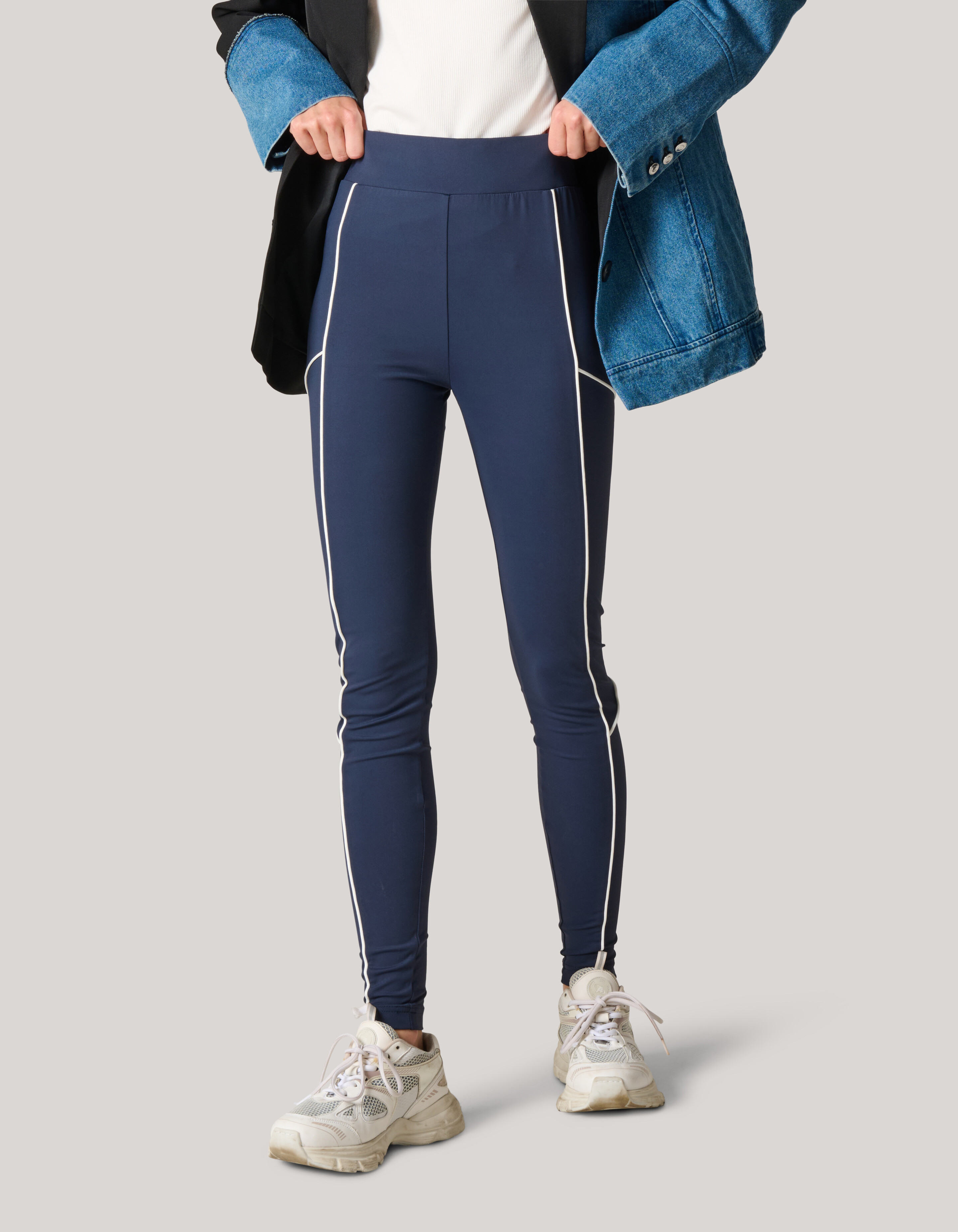 Paspel-Leggings Dunkelblau SHOEBY WOMEN