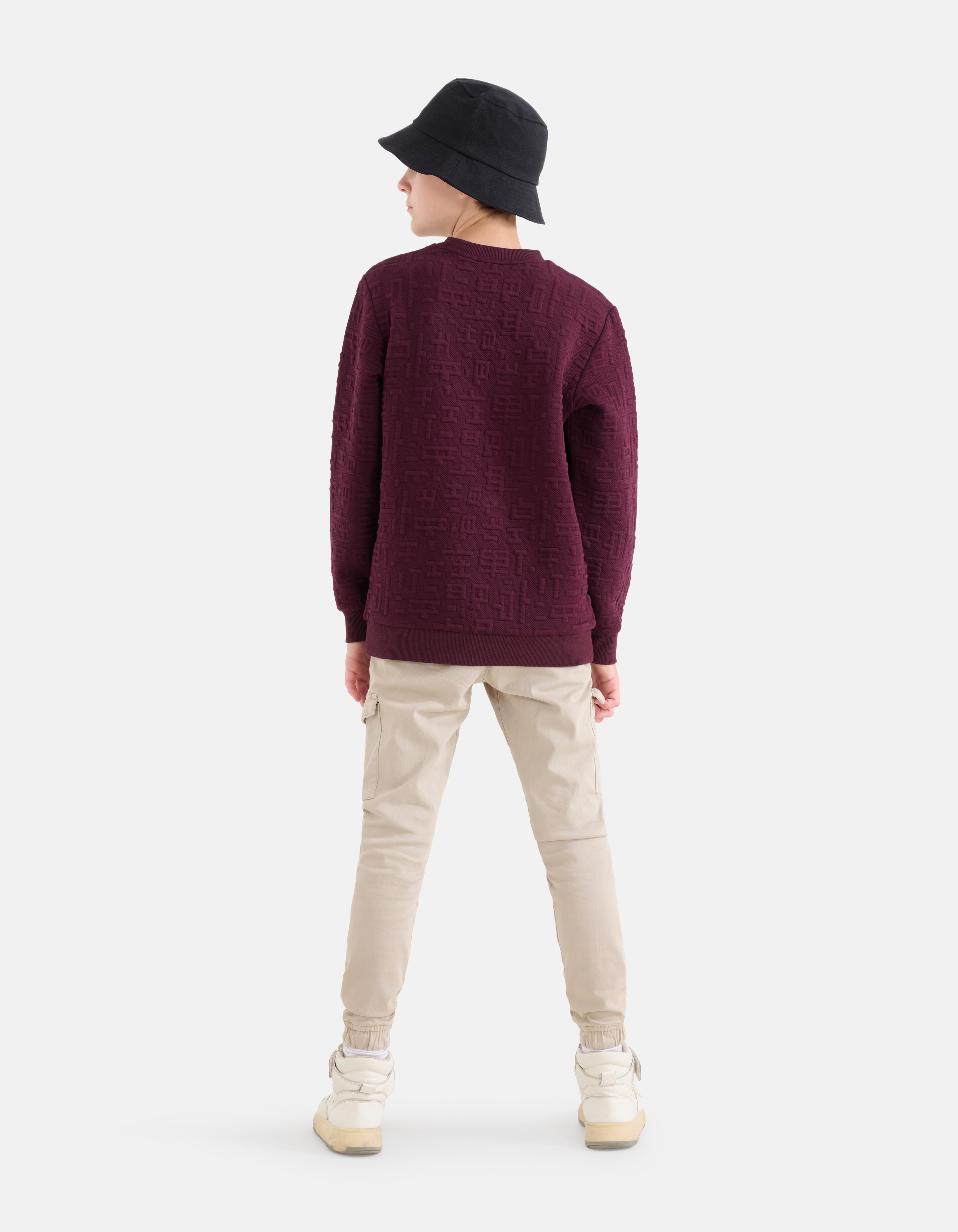 Struktur Pullover Bordeaux SHOEBY BOYS