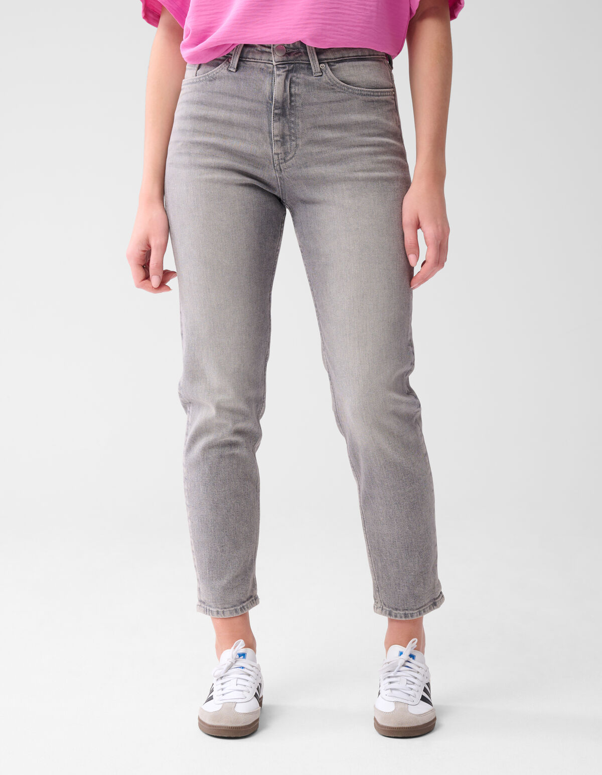 Tapered Fit Jeans Hellgrau SHOEBY WOMEN