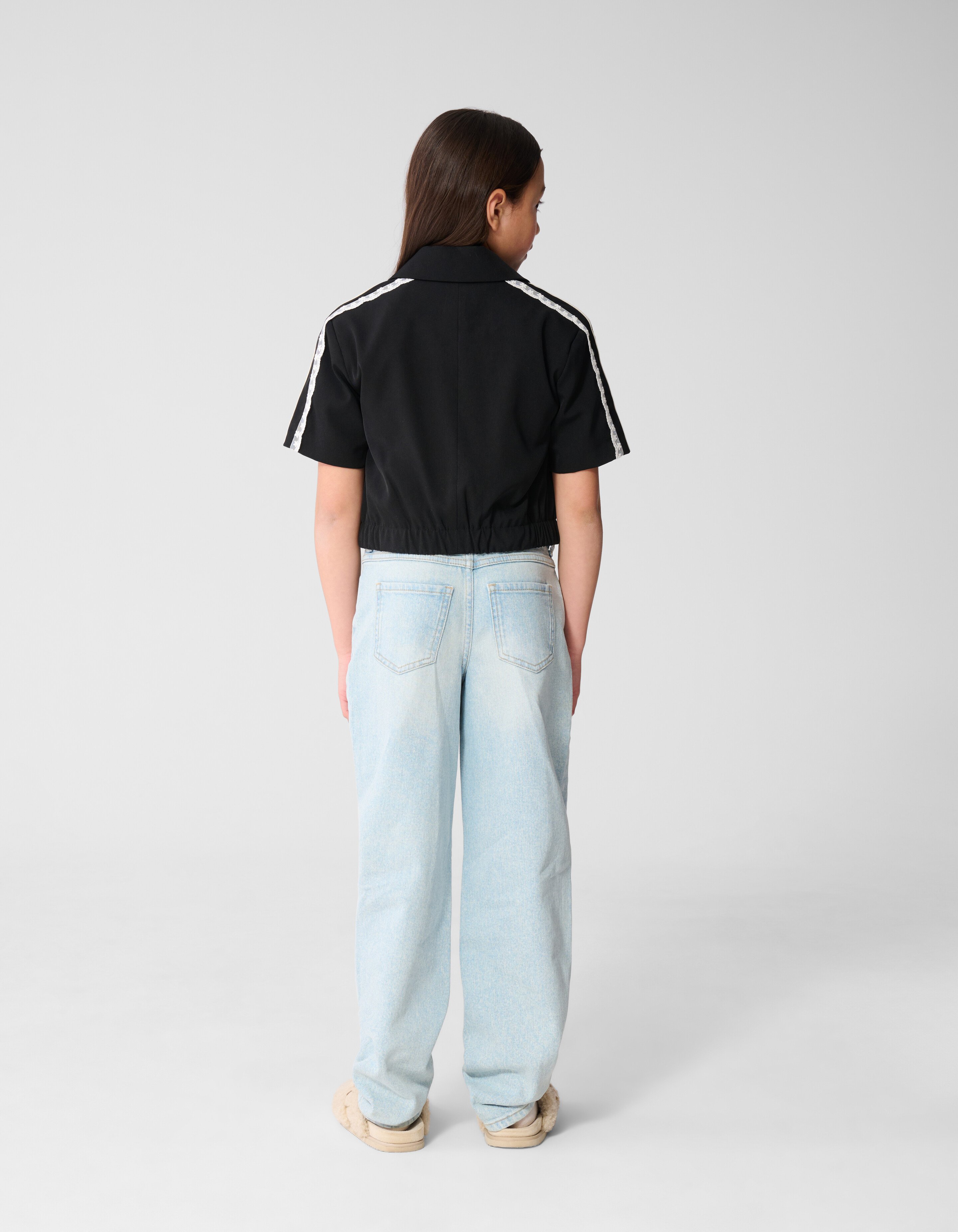 Barrel Fit Jeans Gebleicht SHOEBY GIRLS