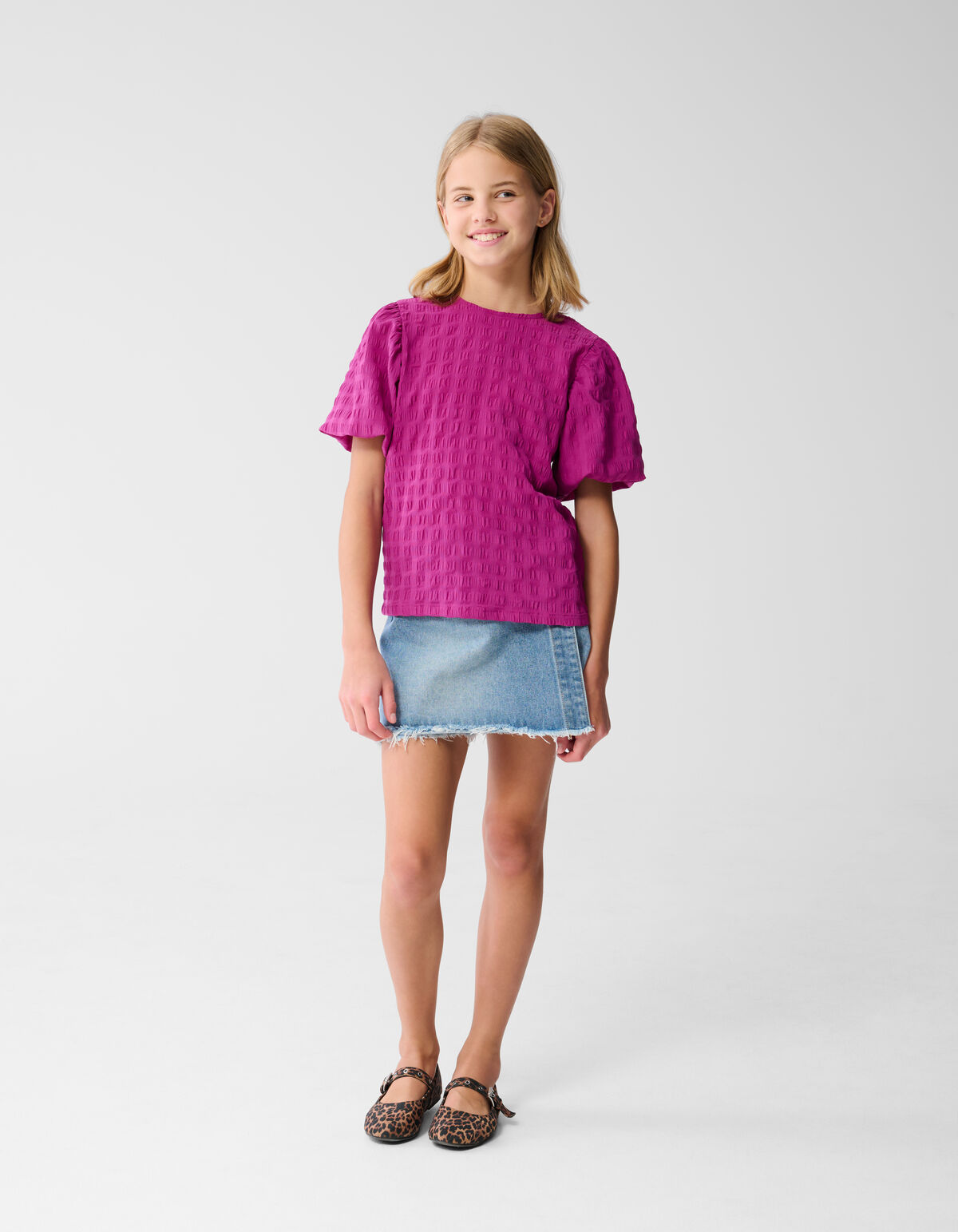 Crinkle Bow Top Rosa SHOEBY GIRLS