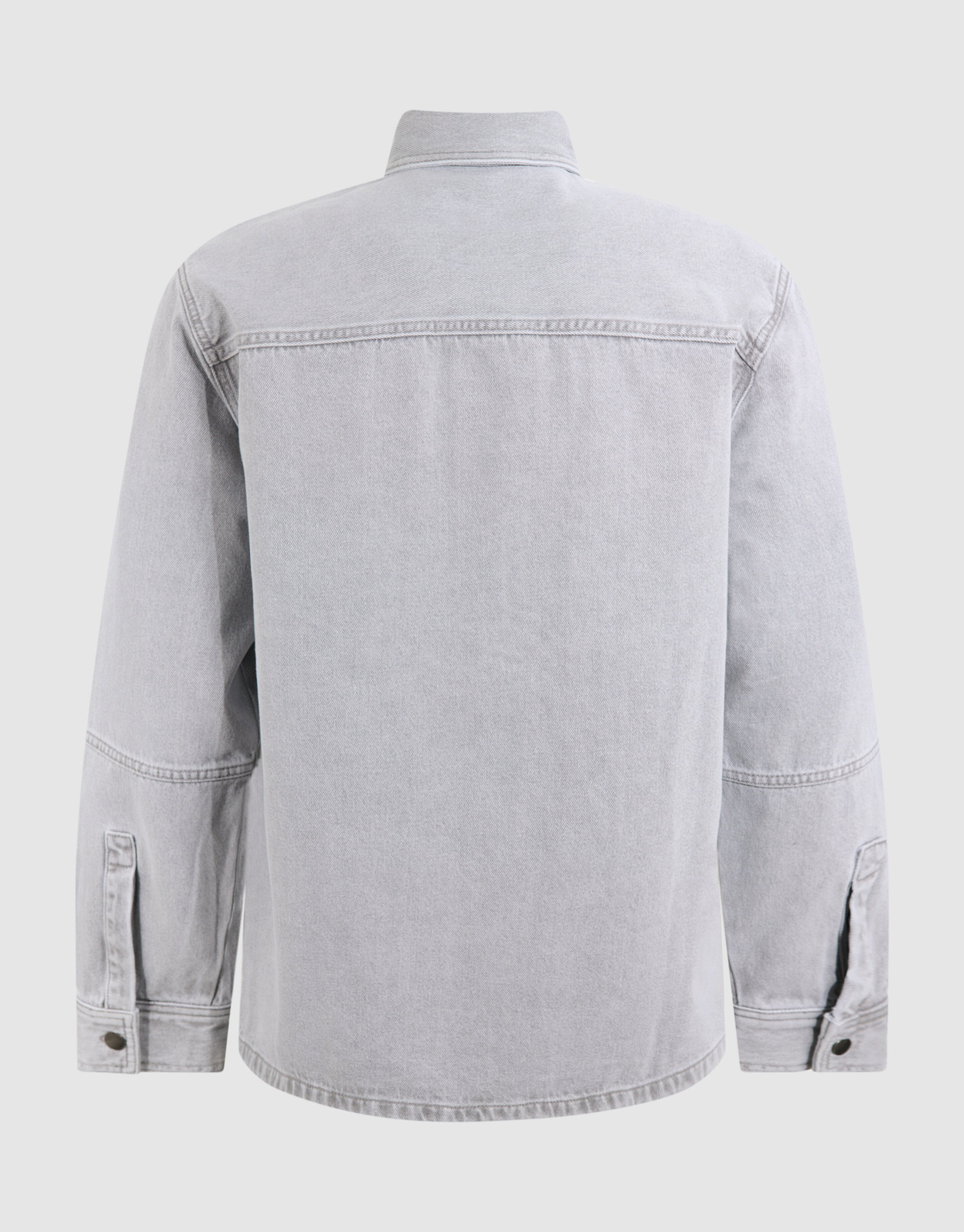 Patched Denim Überhemd Grau SHOEBY MEN