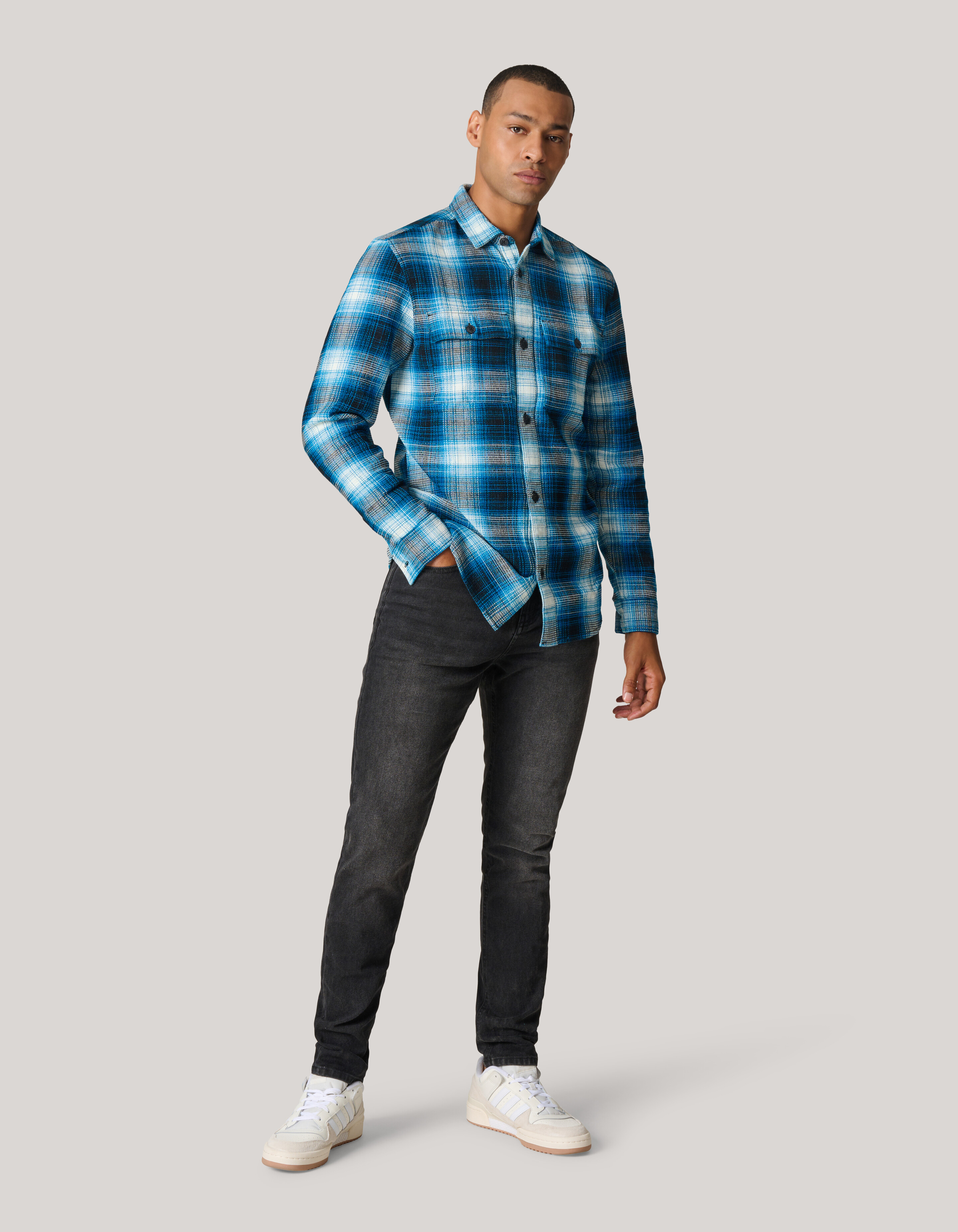 Washed Tapered Jeans Zwart L32 SHOEBY MEN