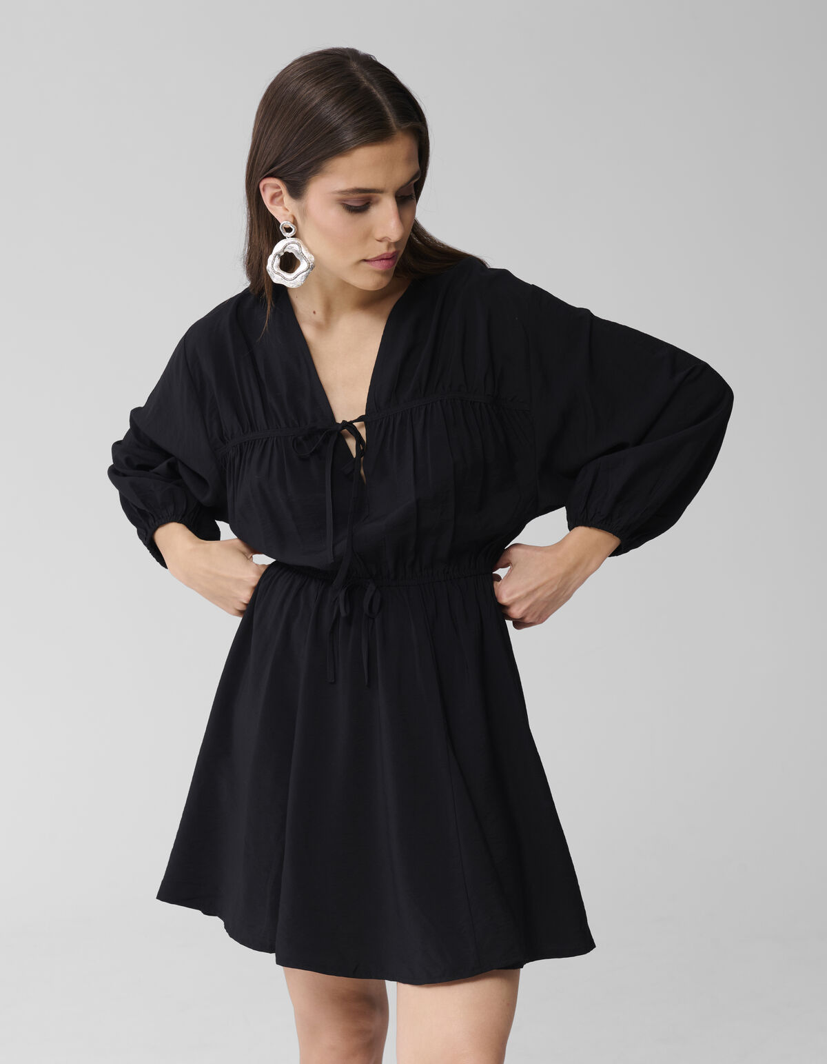 Puff Bow Mini Dress Schwarz SHOEBY WOMEN