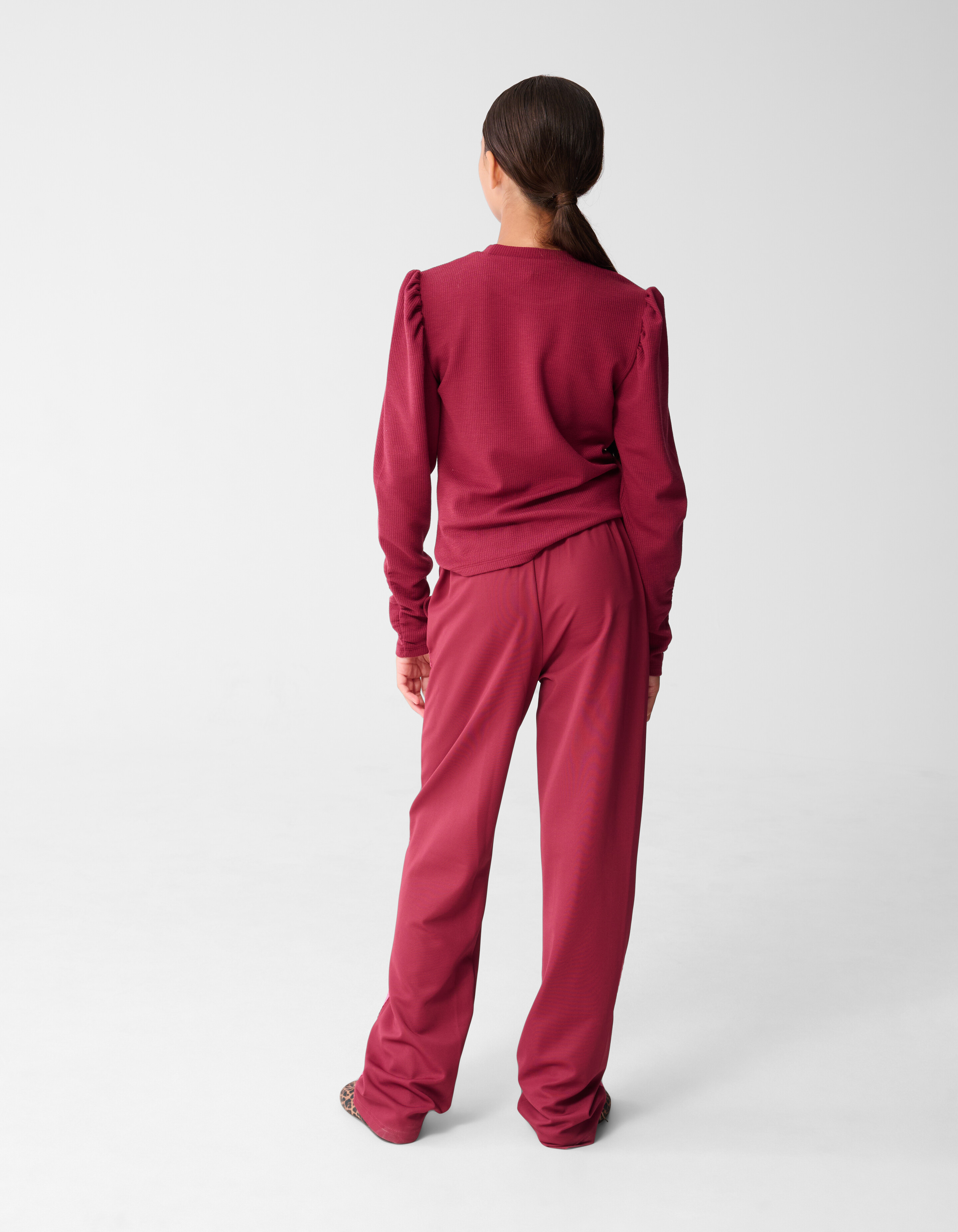 Sportliche Hose mit weitem Bein in Dunkelrosa SHOEBY GIRLS