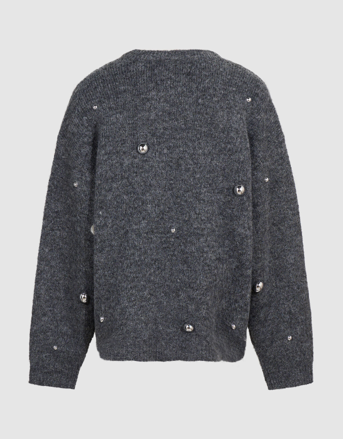 Studded Strickpullover Grau SHOEBY GIRLS