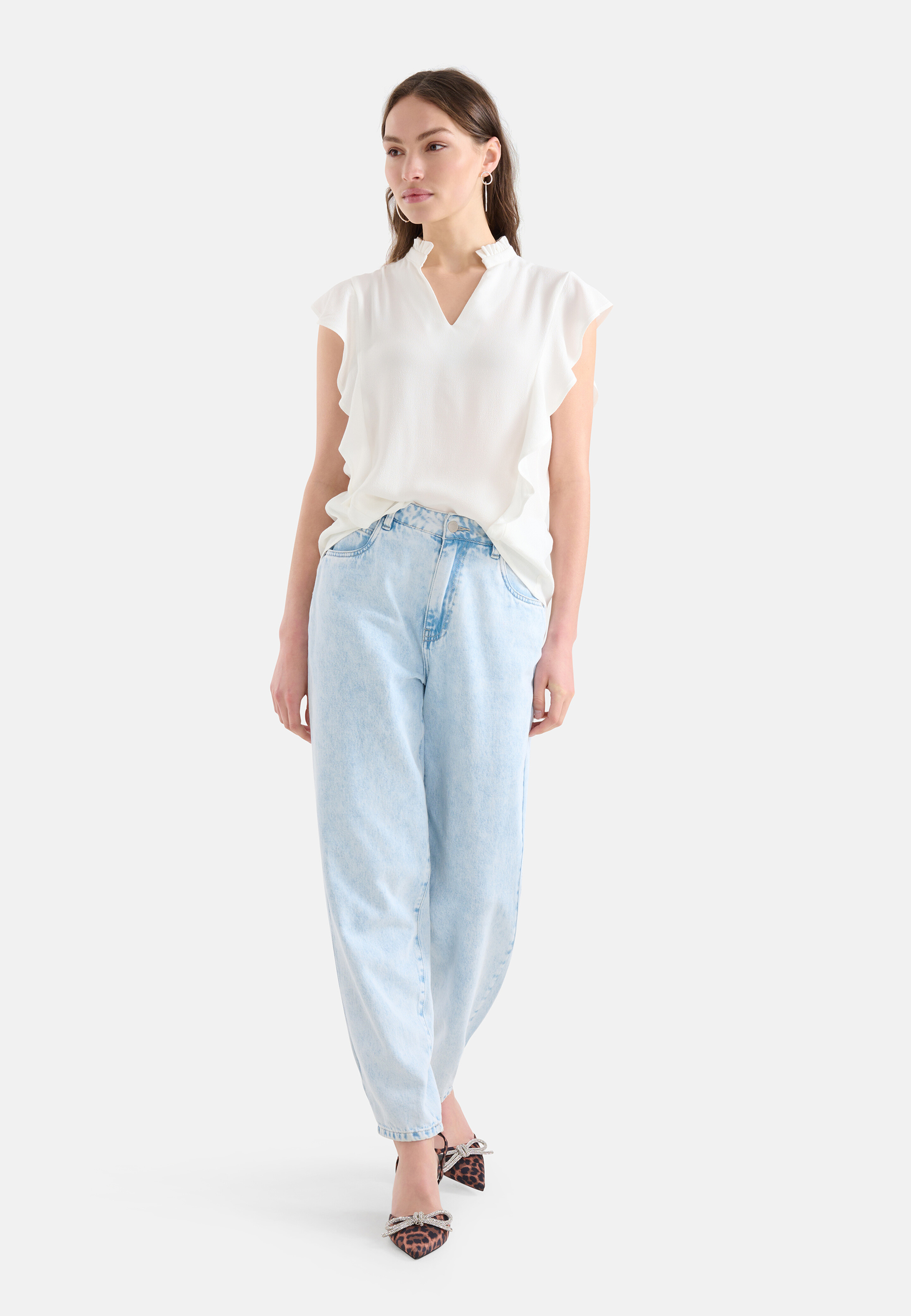 Rüschen-Top Weiß SHOEBY WOMEN