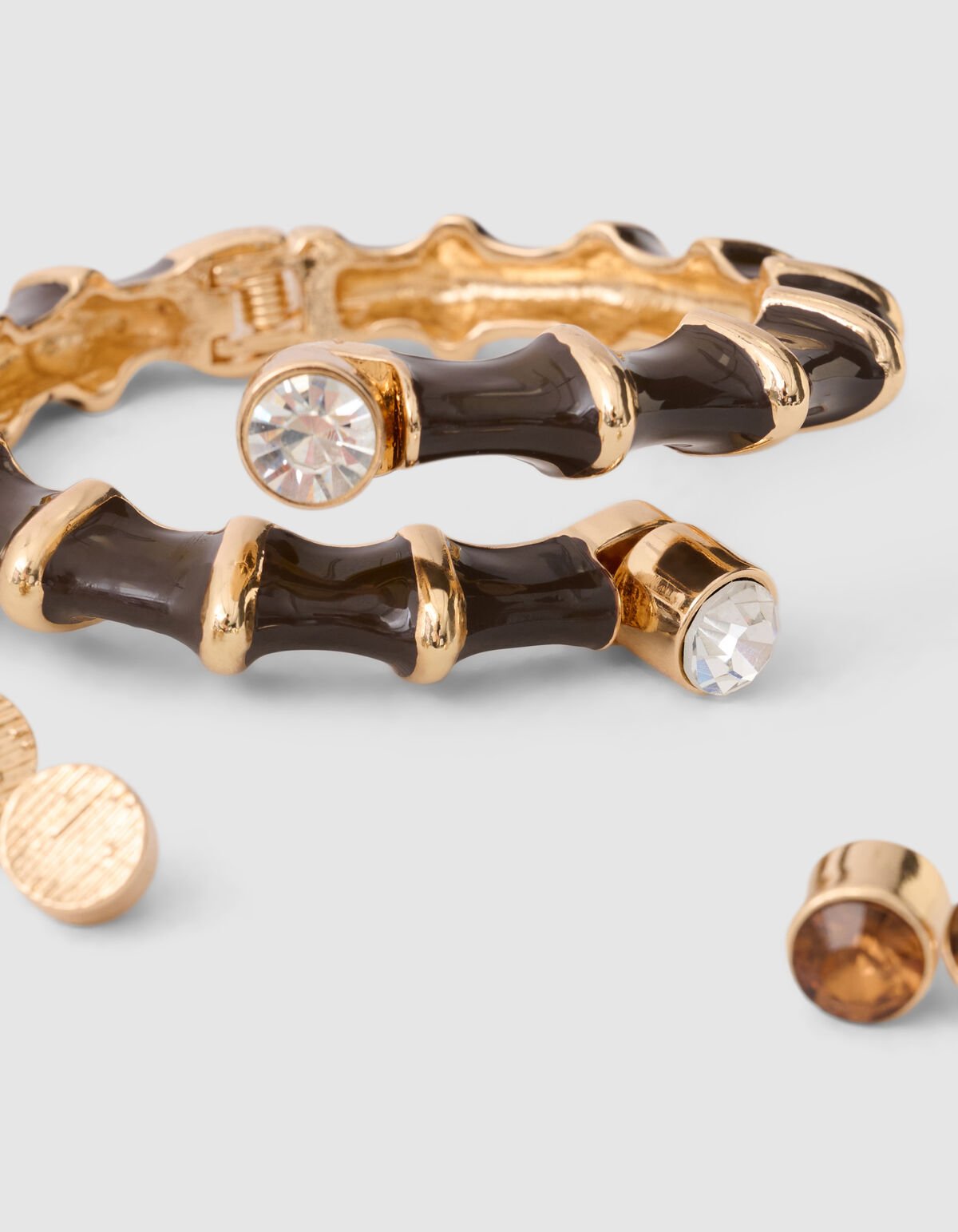 Verdrehter Strass-Armband Dunkelbraun SHOEBY ACCESSOIRES