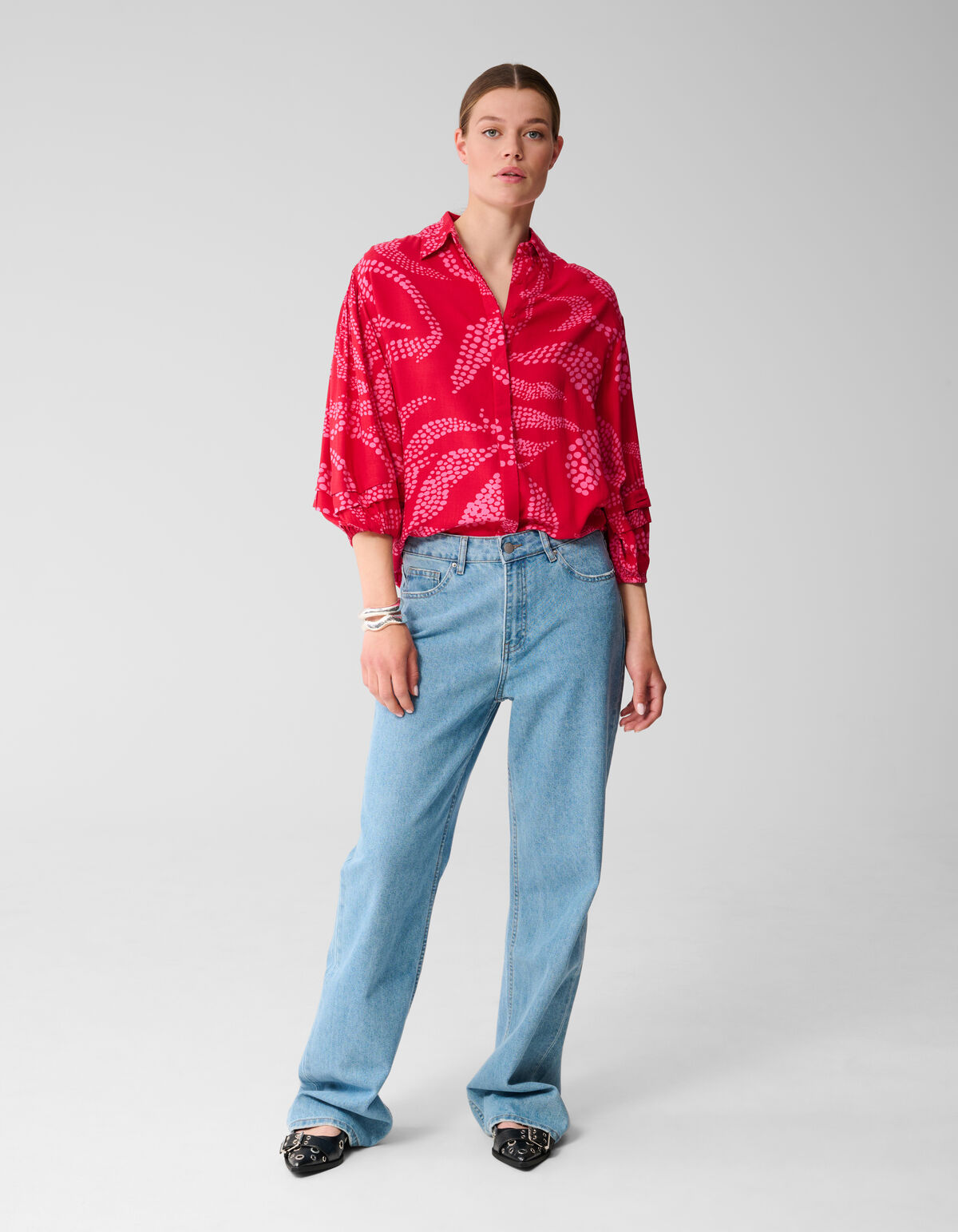 Bedruckte Bluse Rot SHOEBY WOMEN