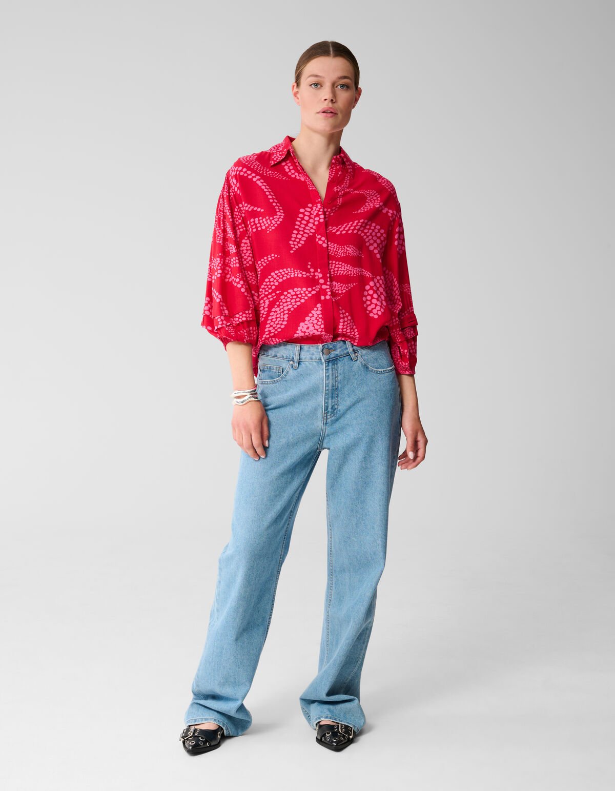 Bedruckte Bluse Rot SHOEBY WOMEN