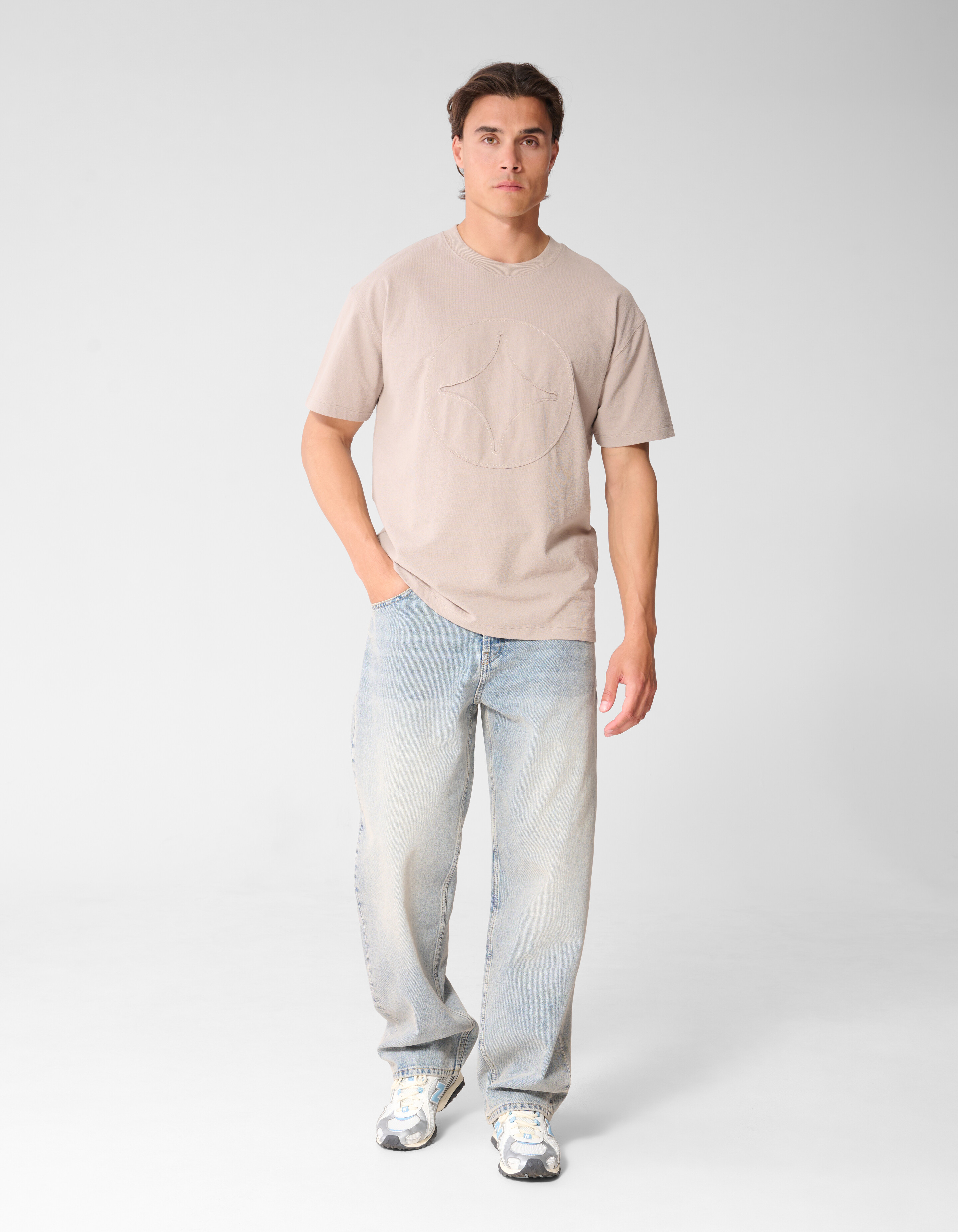 Baggy Fit Jeans Waschblau/Grau L32 SHOEBY MEN