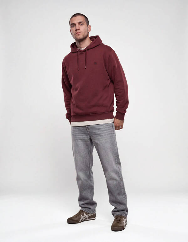 Embroidery Hoodie Dunkelrot SHOEBY MEN