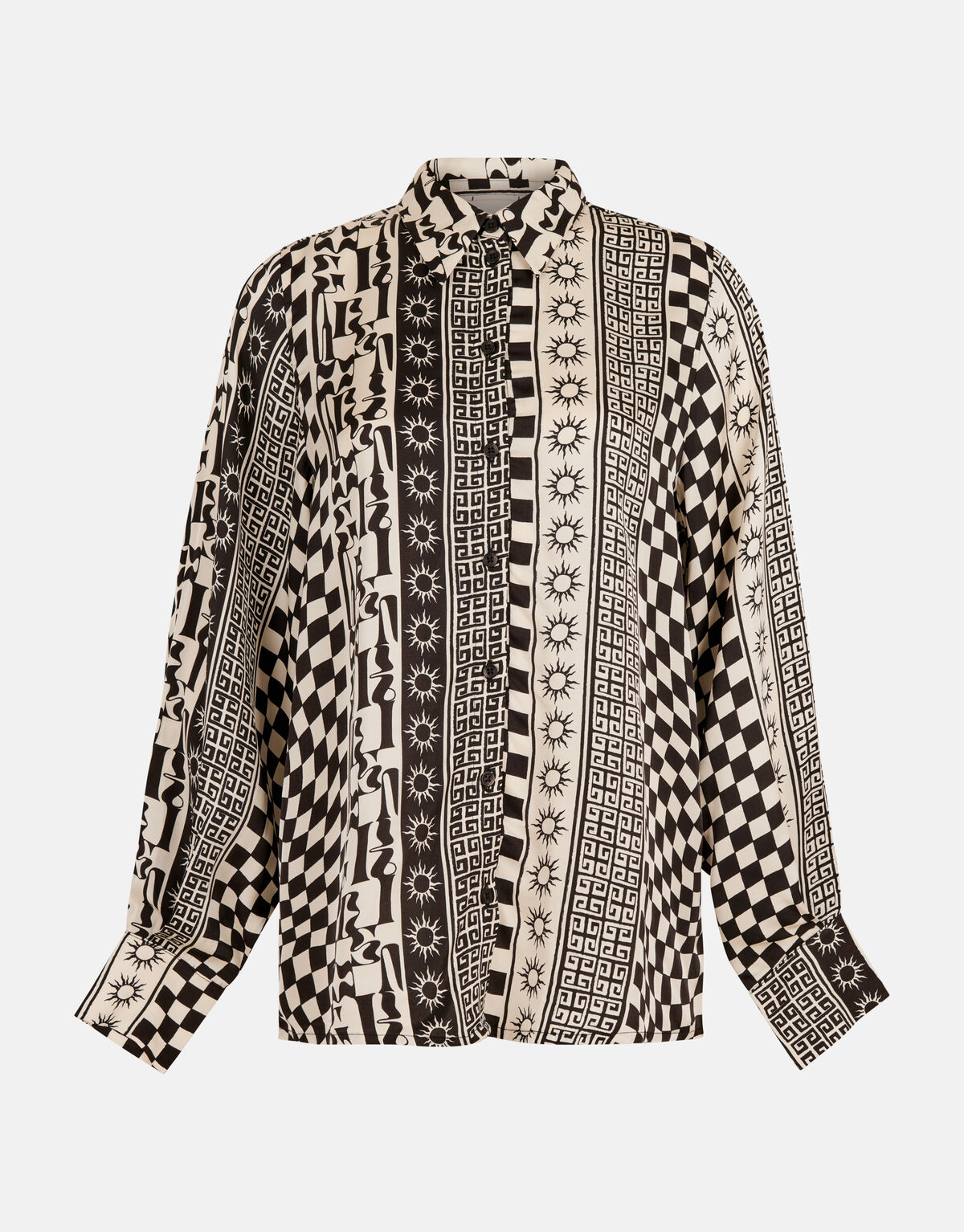 Bedruckte Bluse Schwarz/ Off-white SHOEBY WOMEN