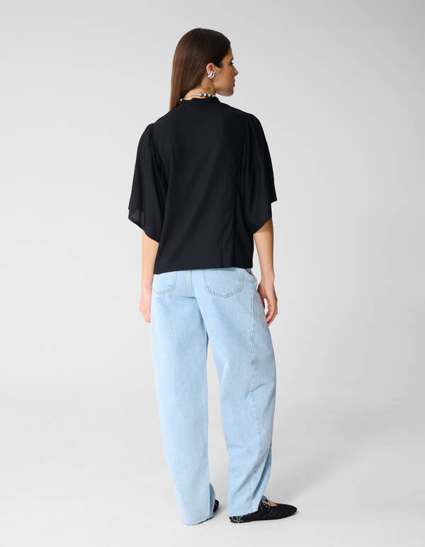 Flie&szlig;endes Top Schwarz SHOEBY WOMEN