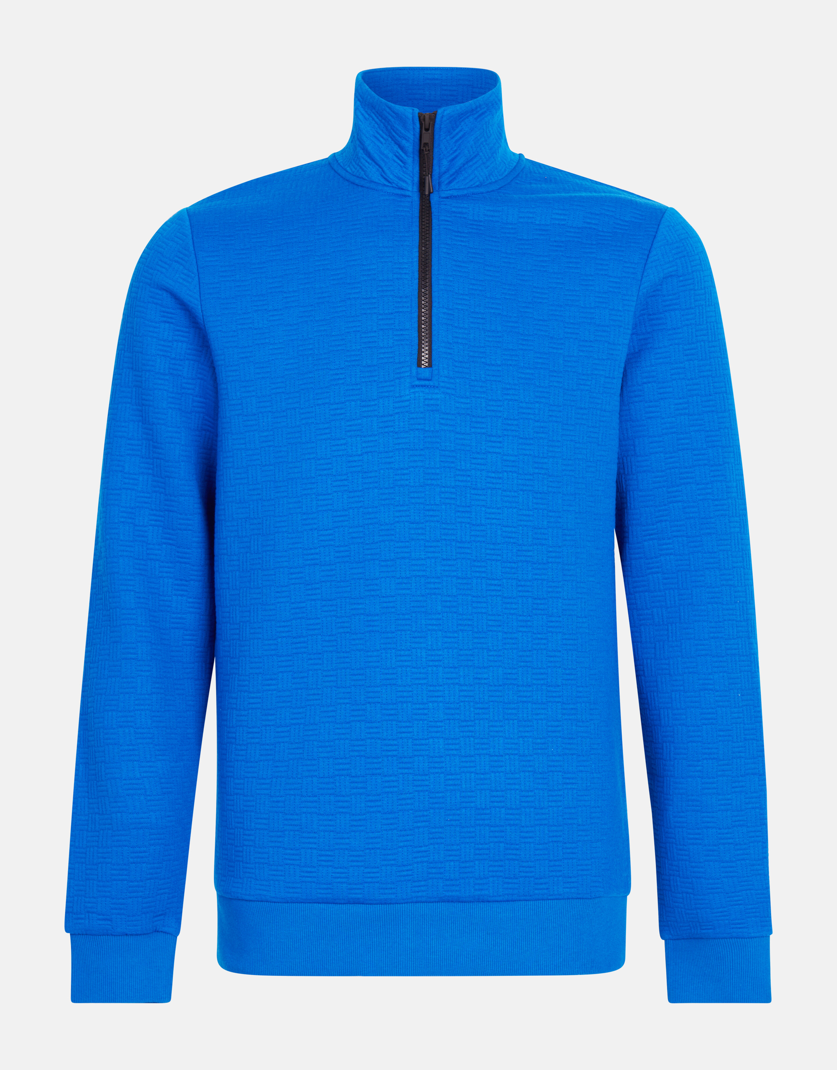 Pullover mit gesteppter Struktur und halbem Reißve SHOEBY MEN